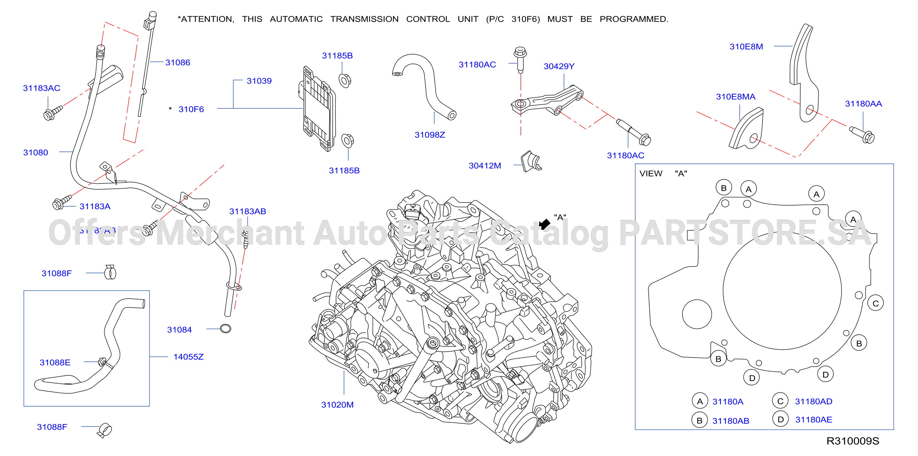Auto Transmission Transaxle Fitting Assembly Fitting Parts
