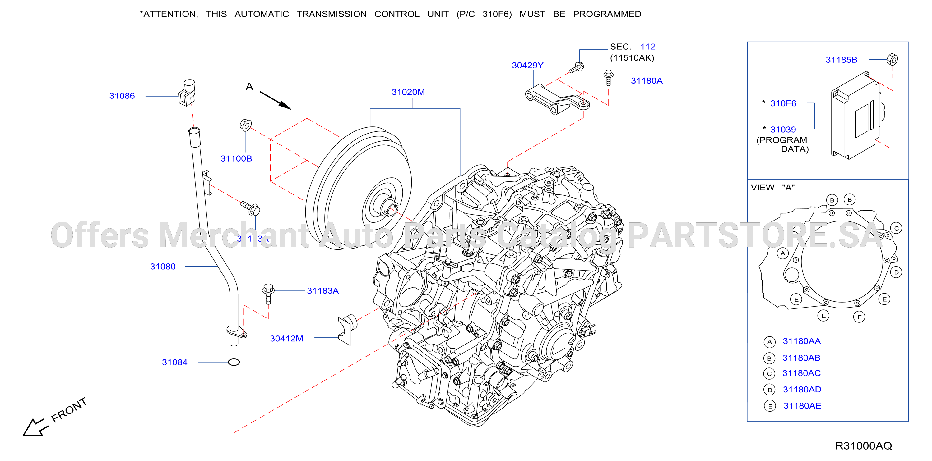Auto Transmission Transaxle Fitting Assembly Fitting Parts