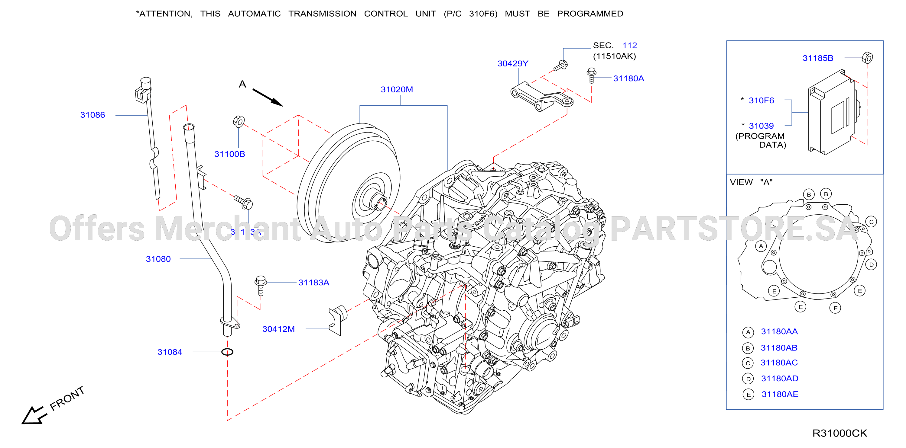 Auto Transmission Transaxle Fitting Assembly Fitting Parts