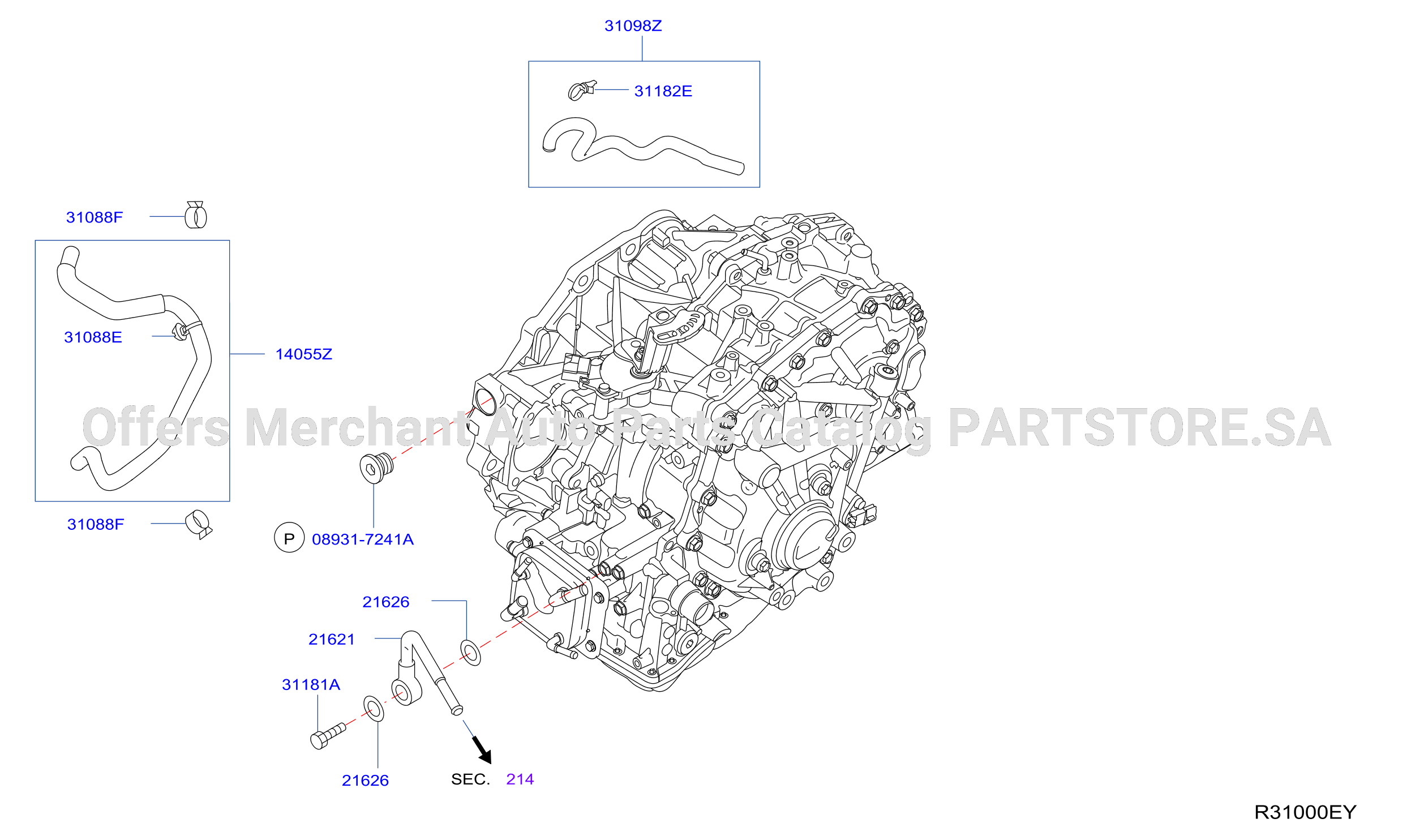 Auto Transmission Transaxle Fitting Oil Cooler Tube Parts