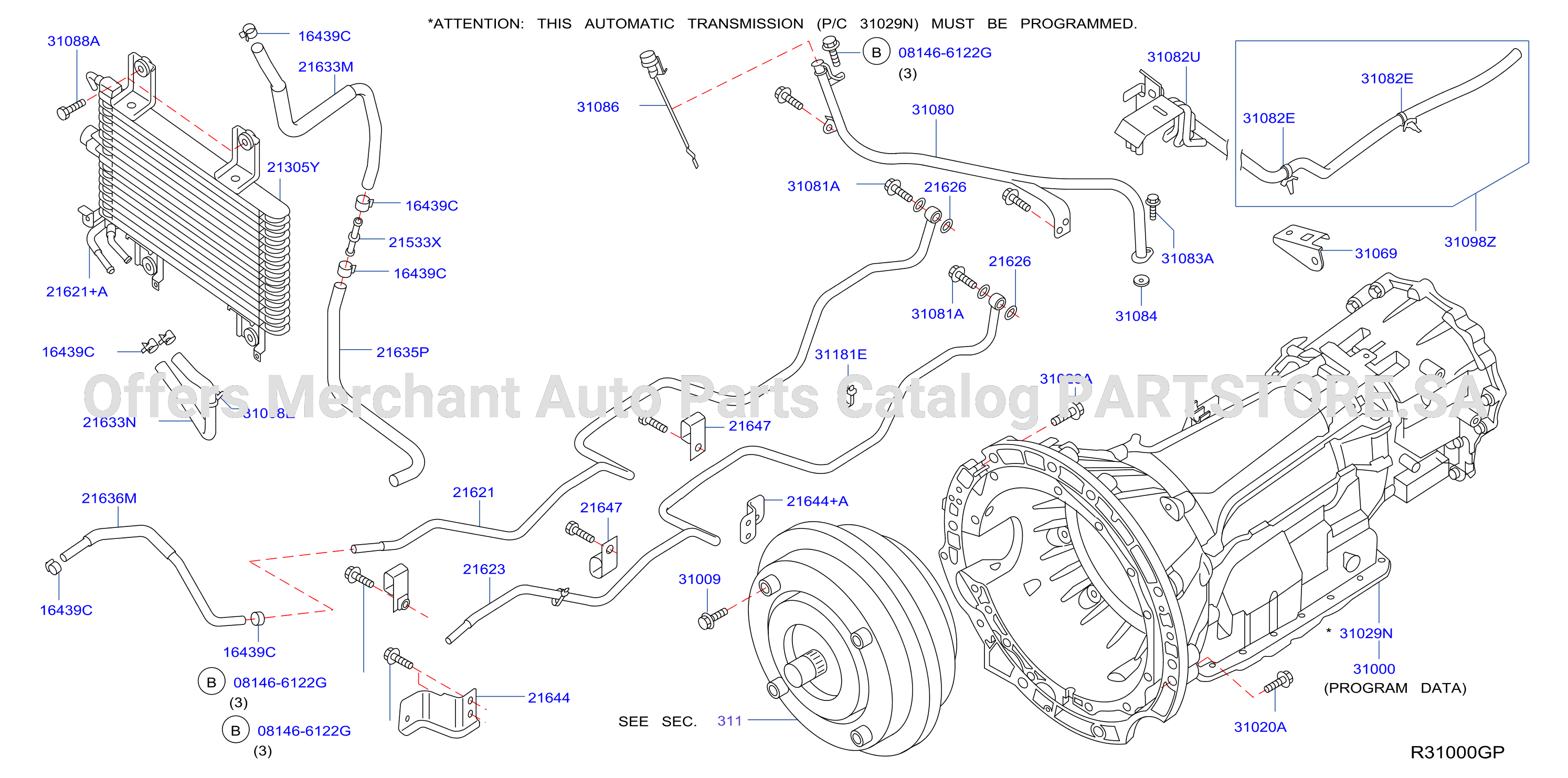Auto Transmission Transaxle Fitting Assembly Fitting Parts