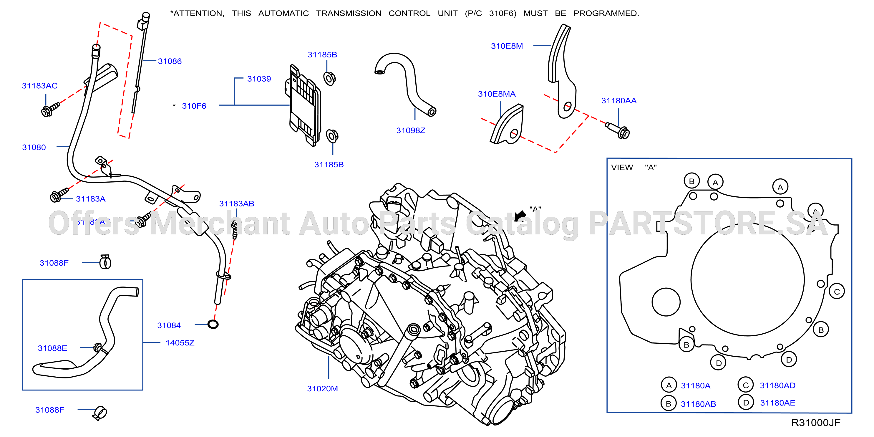 Auto Transmission Transaxle Fitting Assembly Fitting Parts