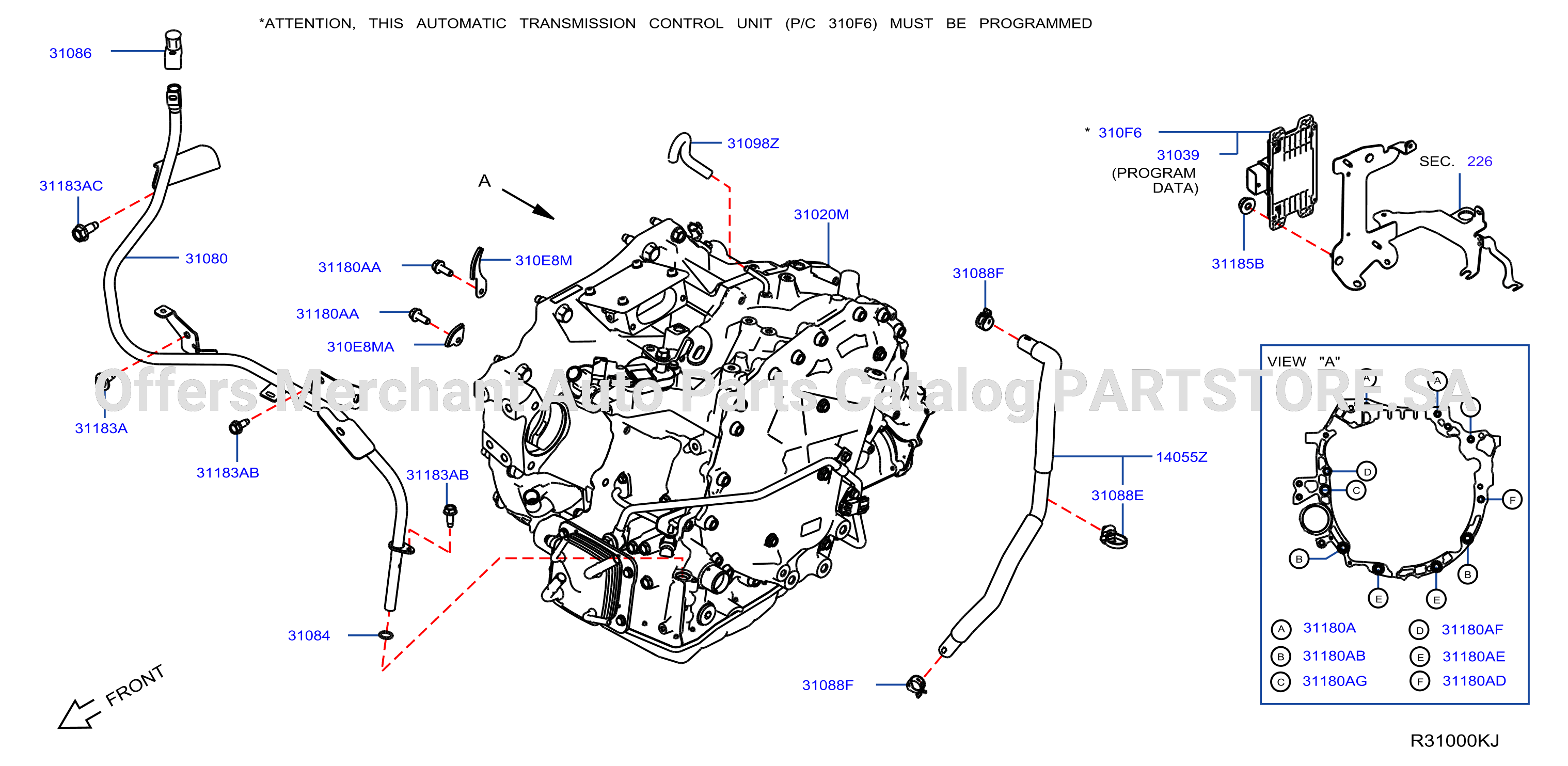 Auto Transmission Transaxle Fitting Assembly Fitting Parts