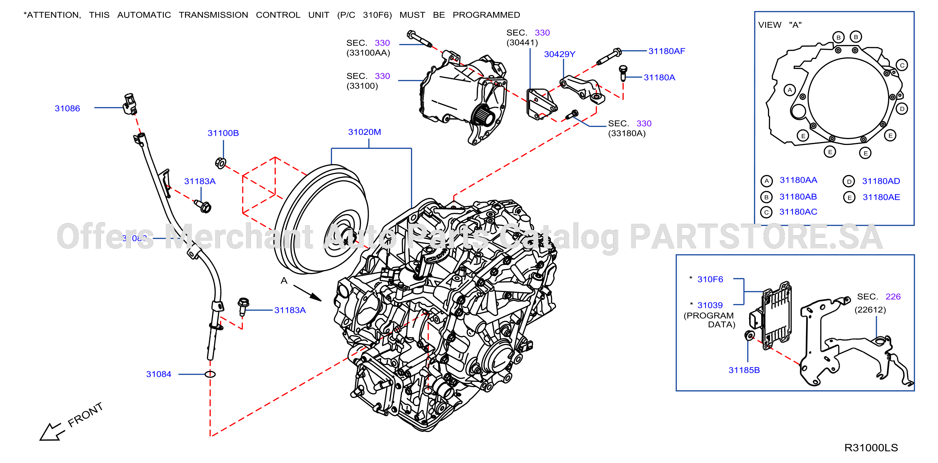 Auto Transmission Transaxle Fitting Assembly Fitting Parts