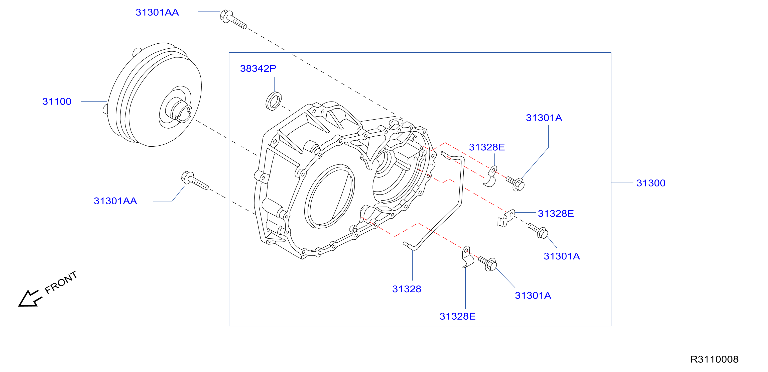 Torque Converter Housing Case Converter Housing
