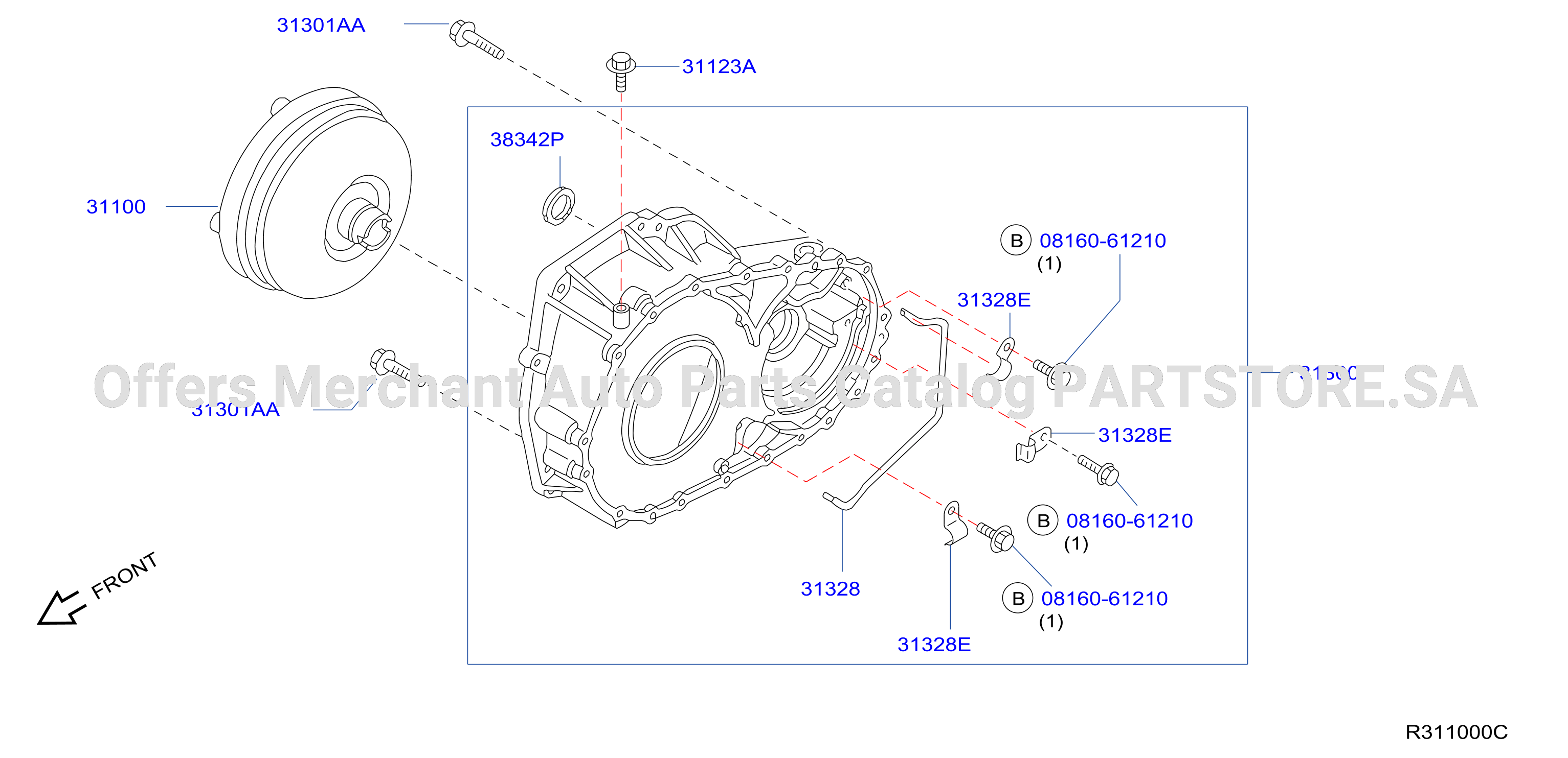 Torque Converter Housing Case Converter Housing