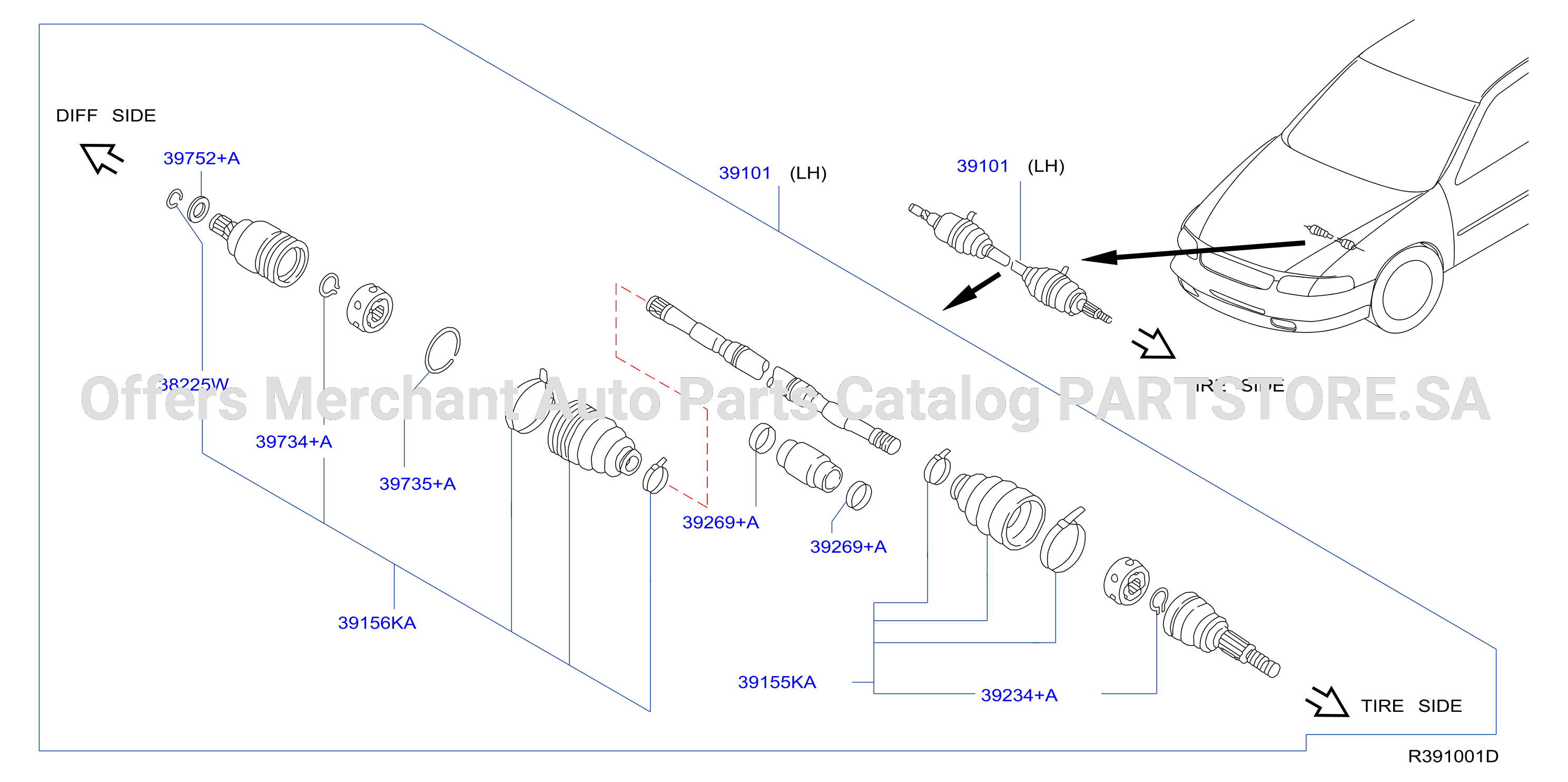 Front Drive Shaft Lh Side