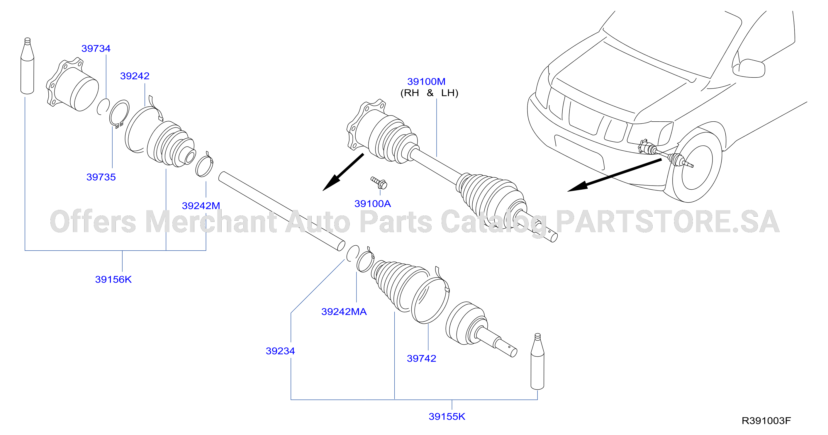 Front Drive Shaft Rh Side
