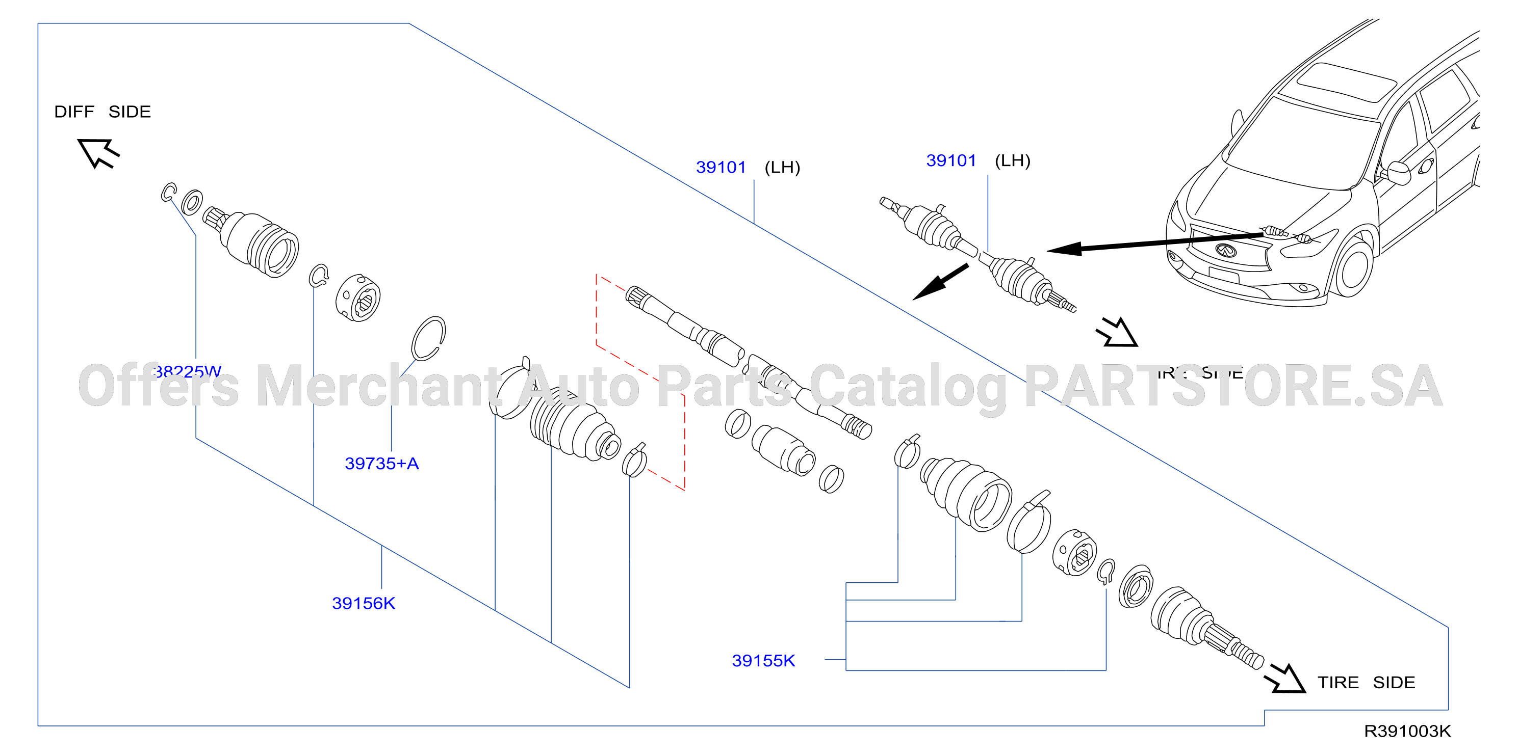 Front Drive Shaft Lh Side