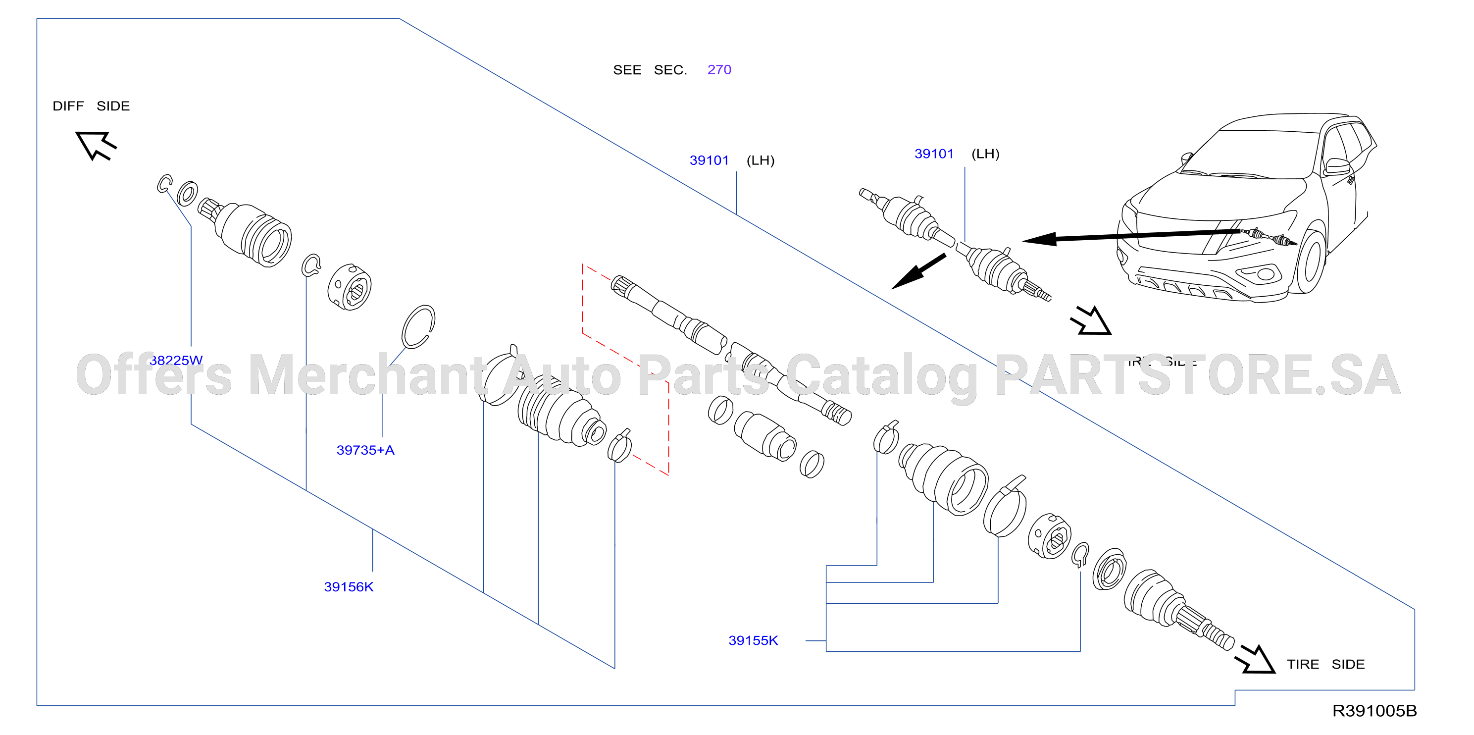 Front Drive Shaft Lh Side
