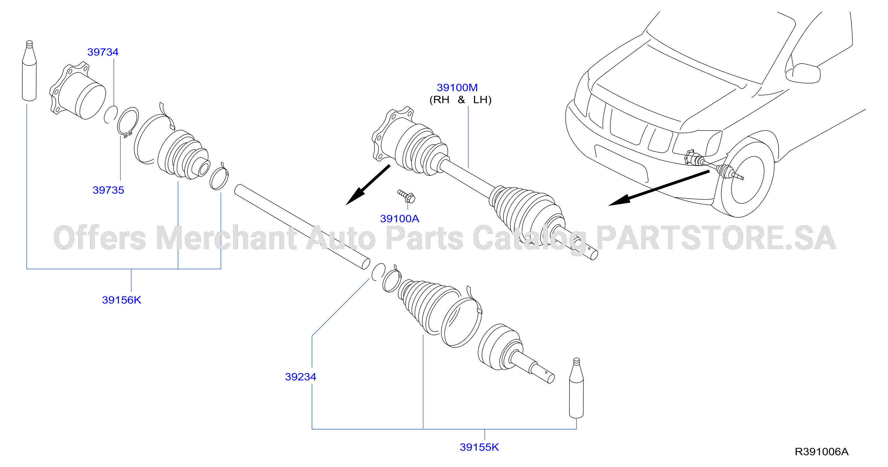Front Drive Shaft Rh Side