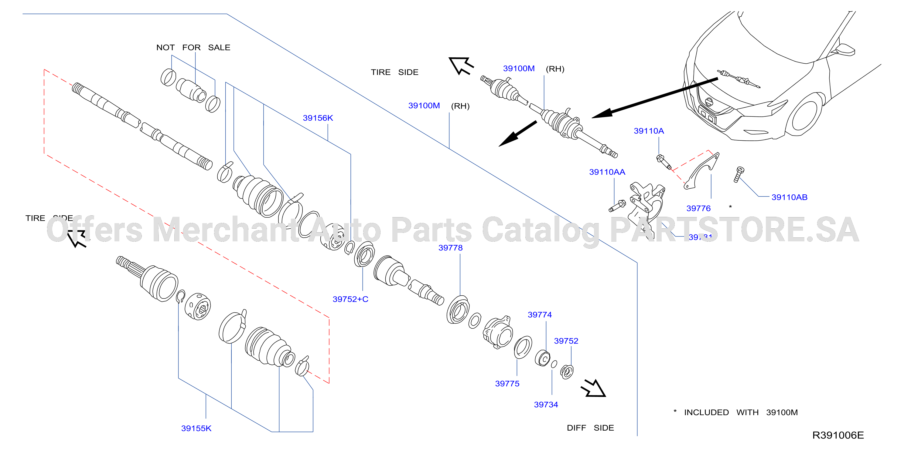 Front Drive Shaft Rh Side
