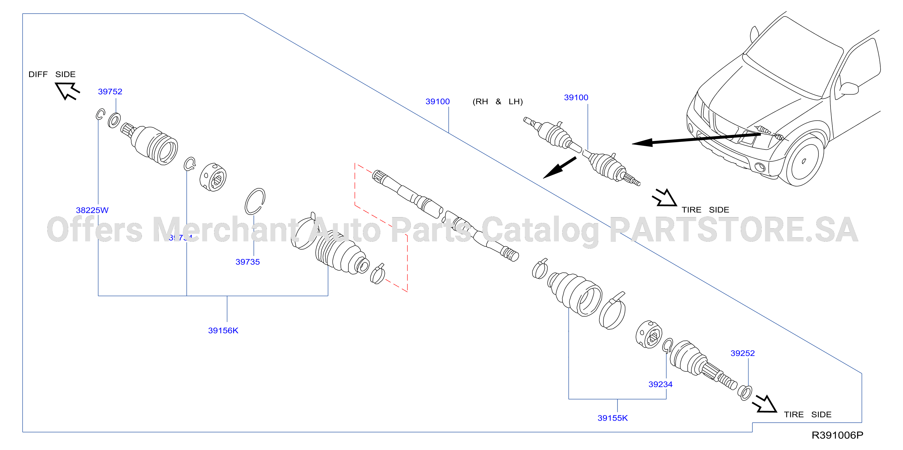 Front Drive Shaft Rh Side
