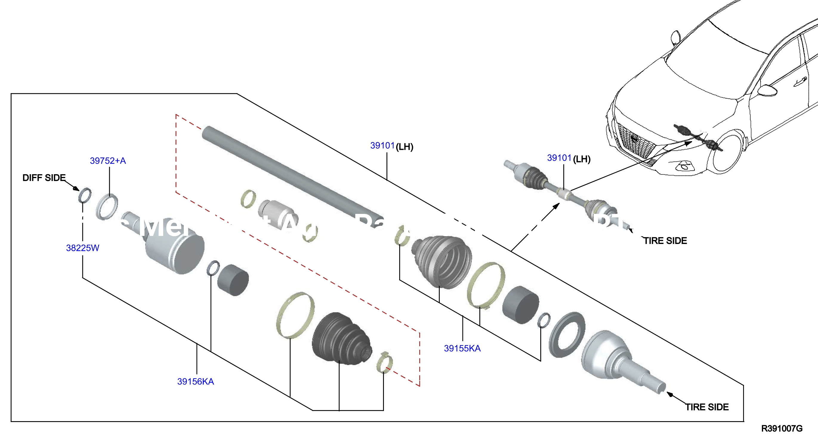 Front Drive Shaft Lh Side