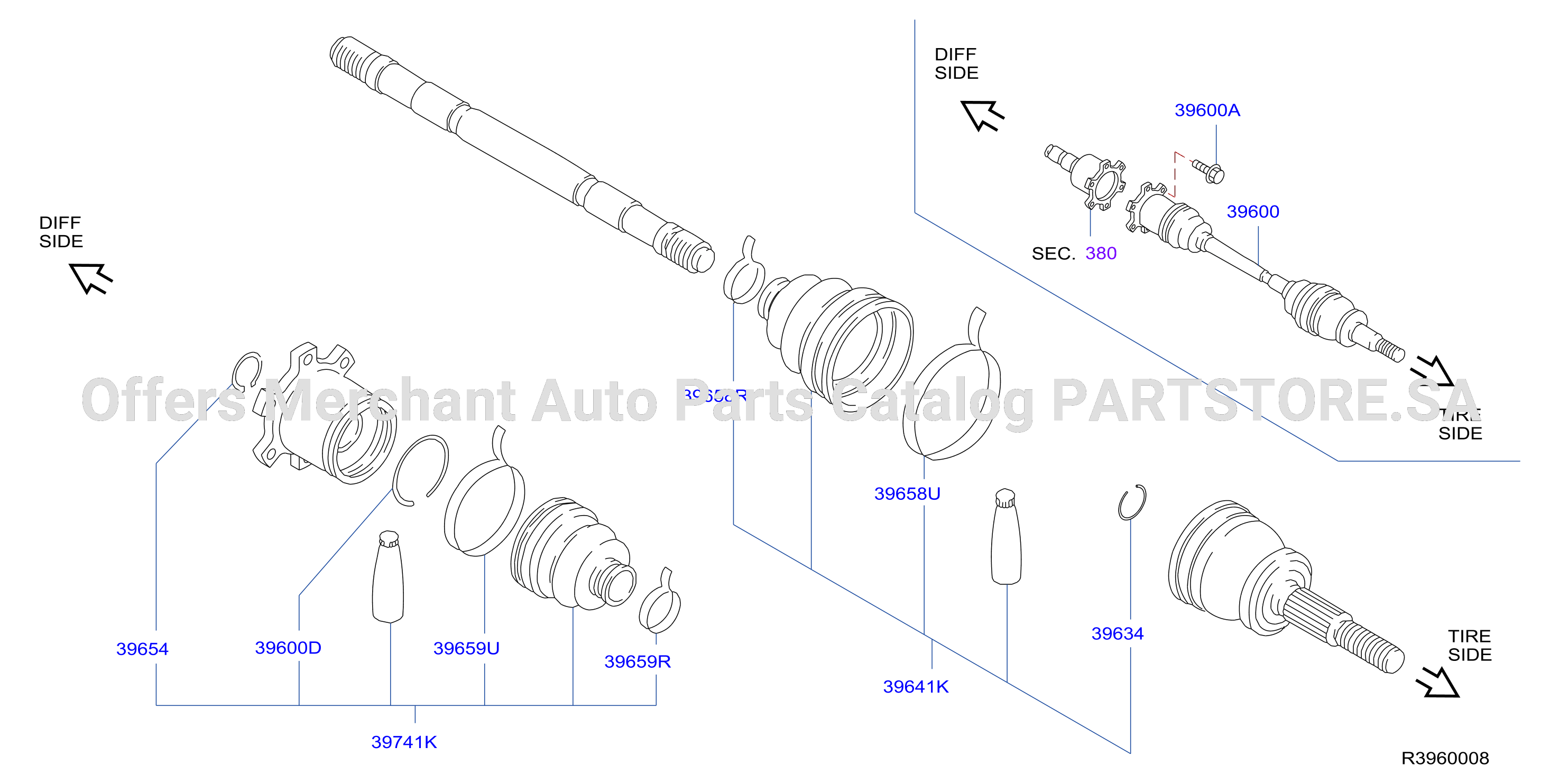 Rear Drive Shaft Rh Side