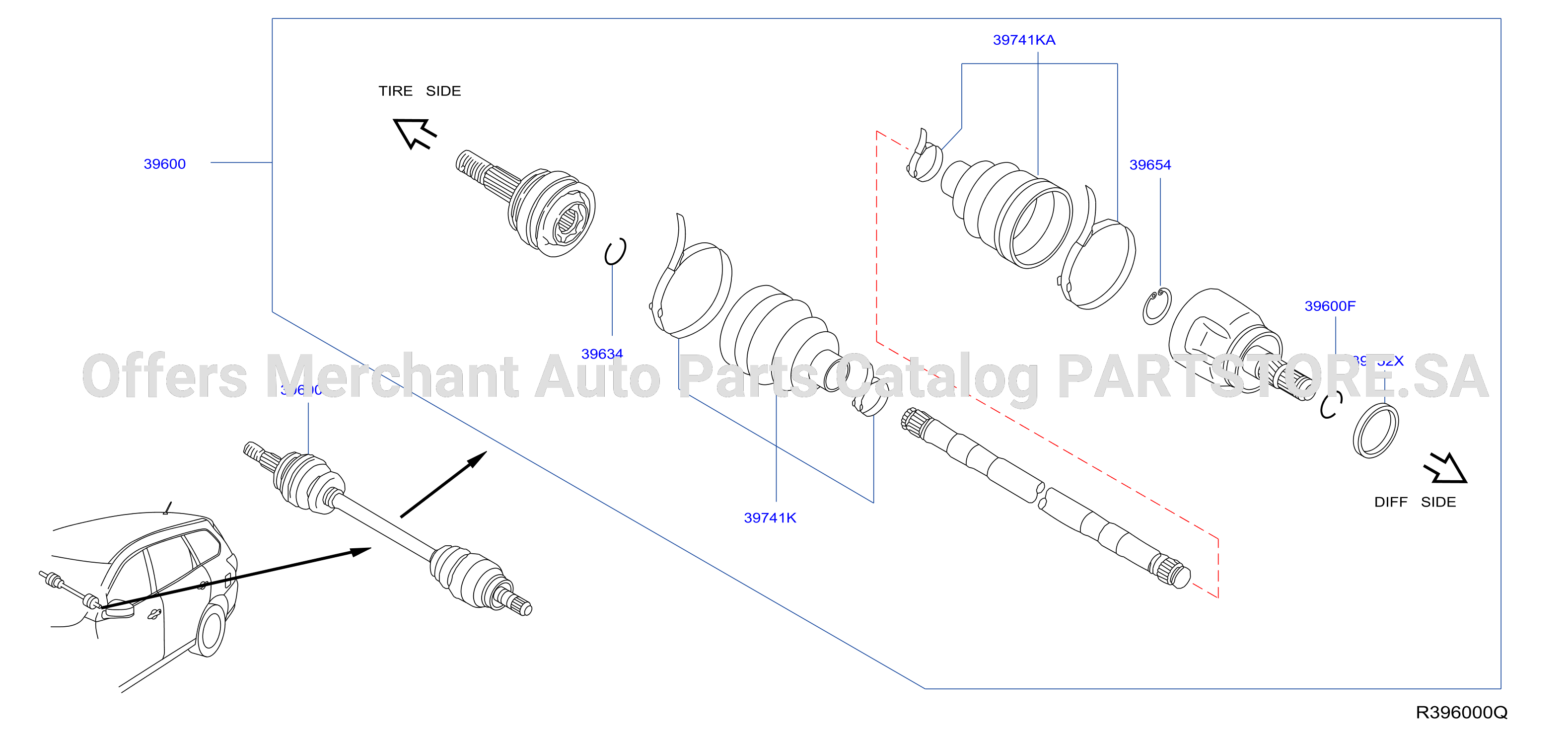 Rear Drive Shaft Rh Side