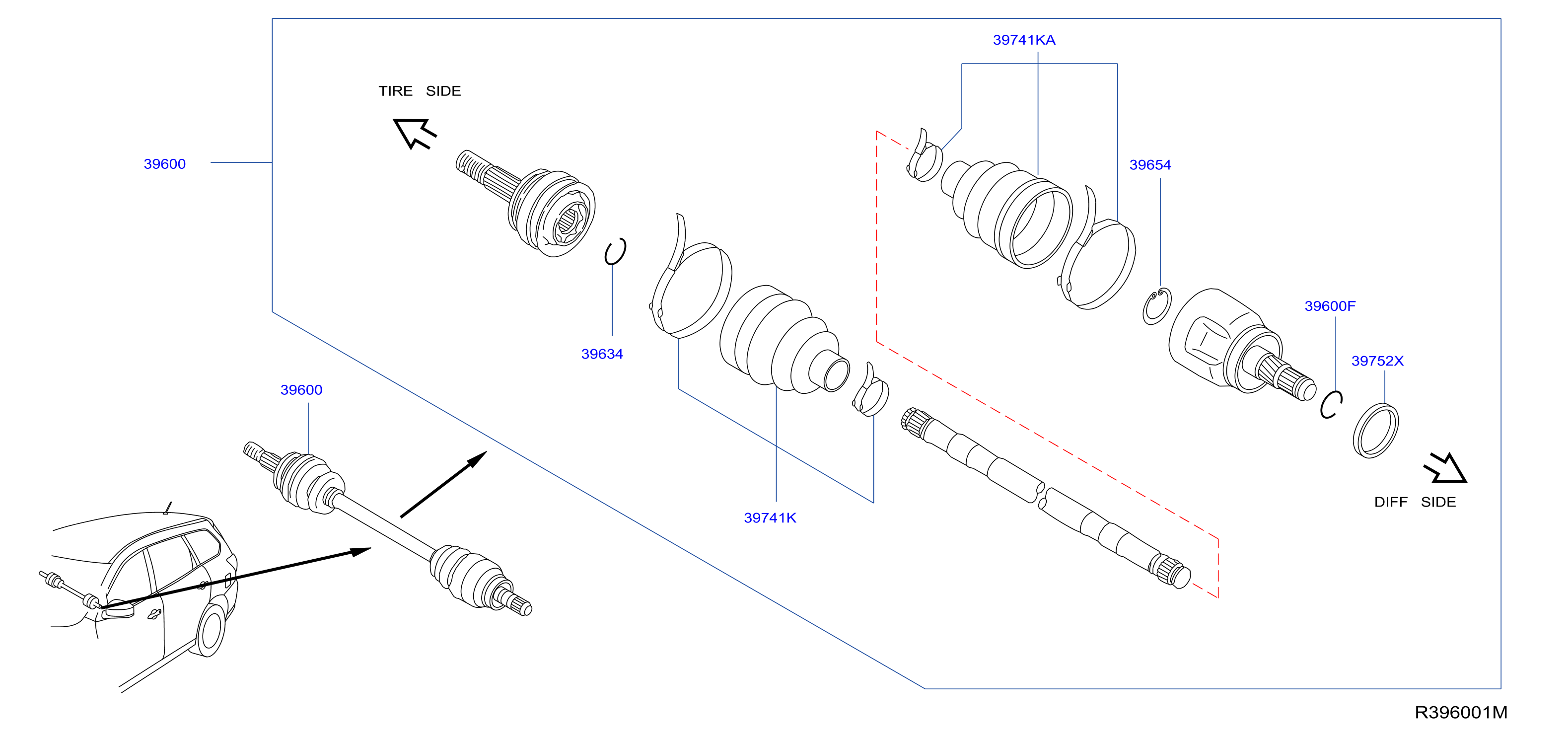 Rear Drive Shaft Lh Side