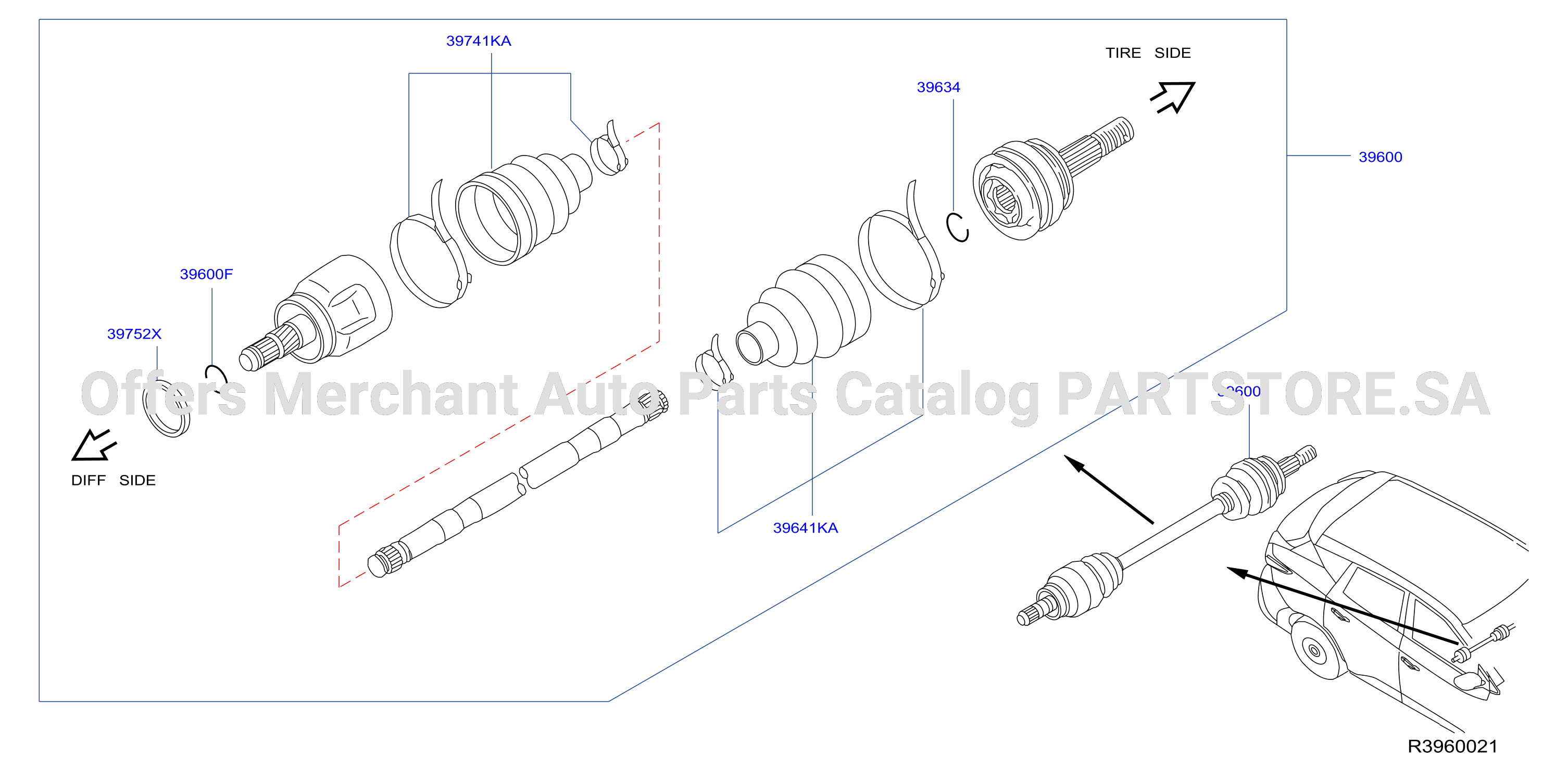 Rear Drive Shaft Lh Side