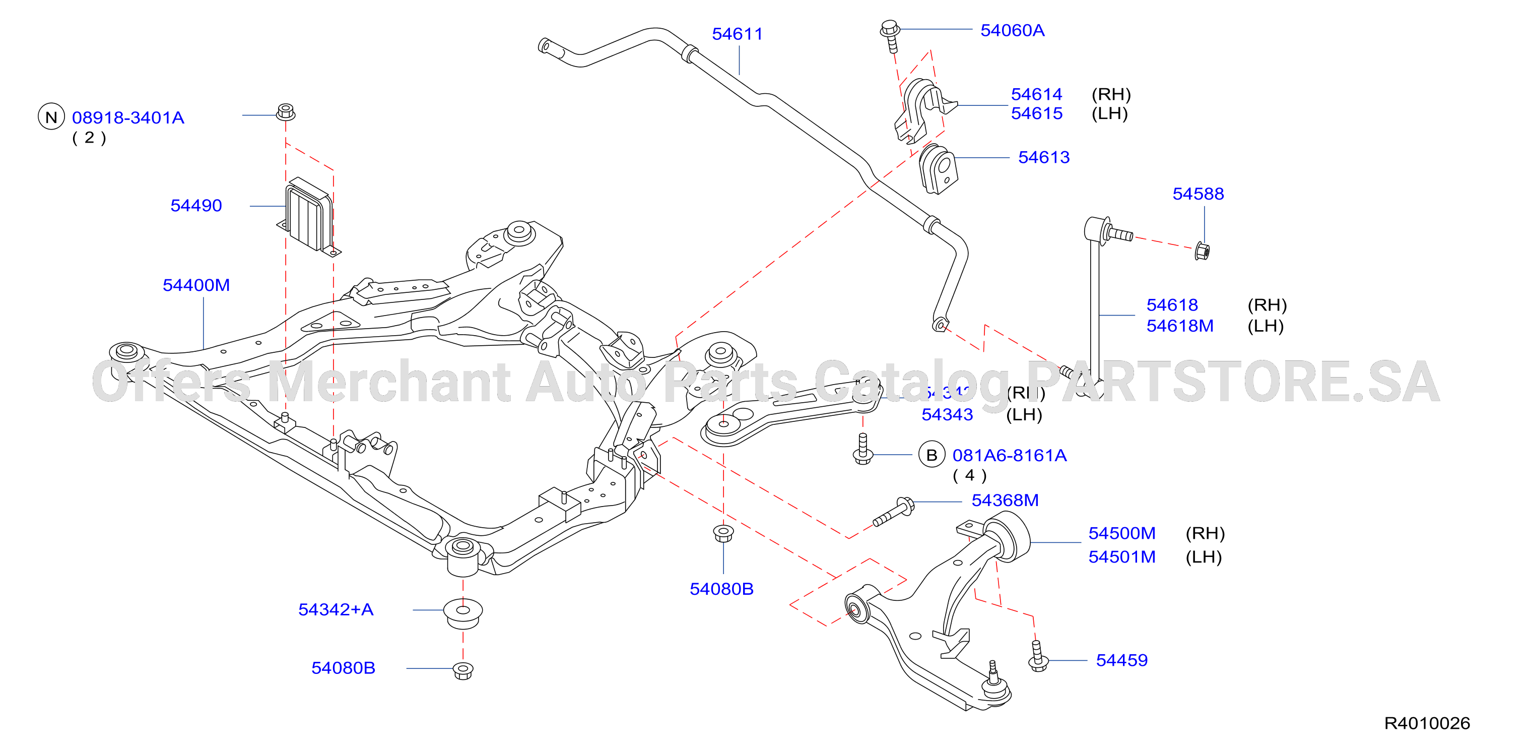 Front Suspension Member Parts