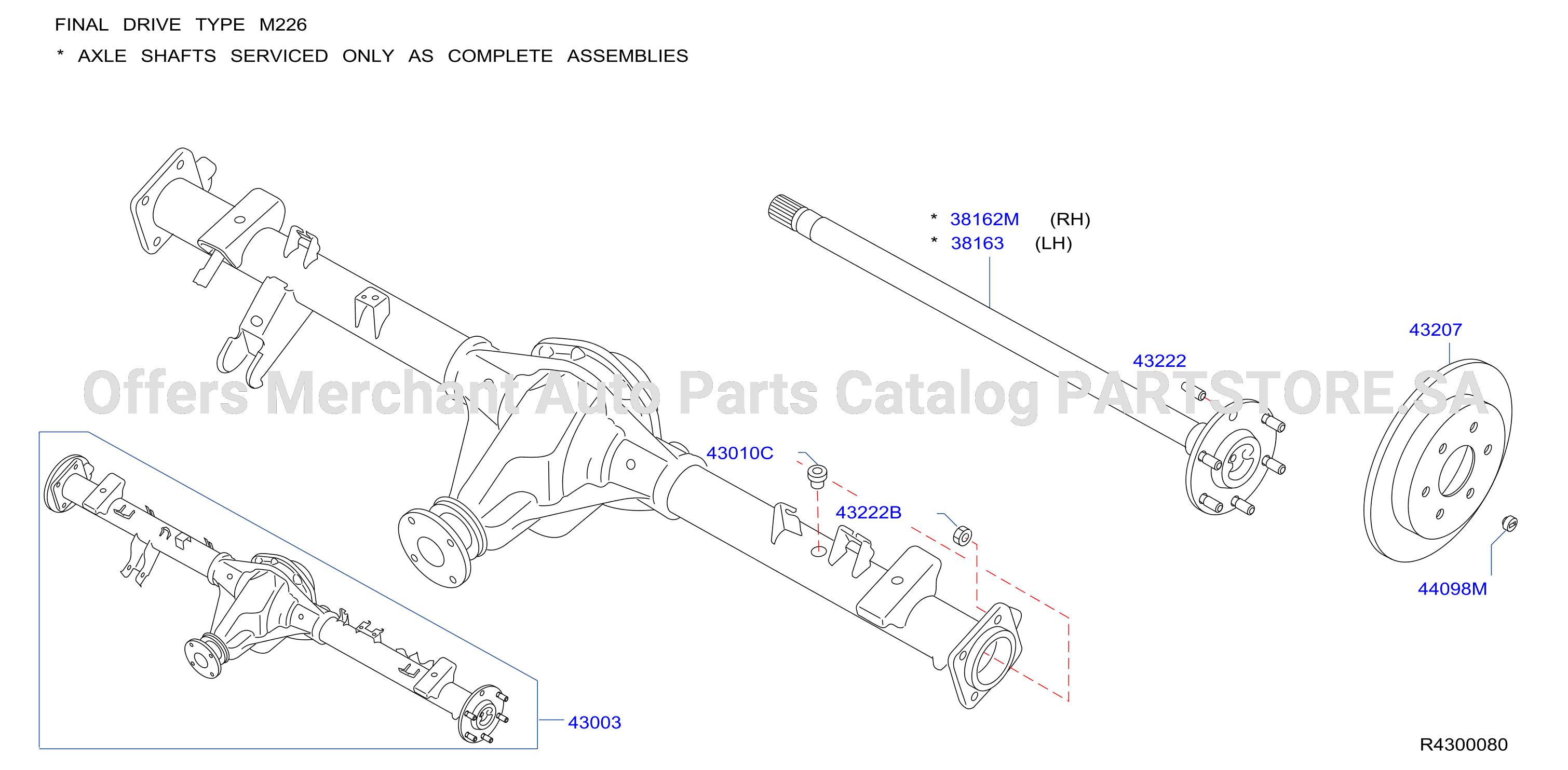 Rear Axle M226 D L