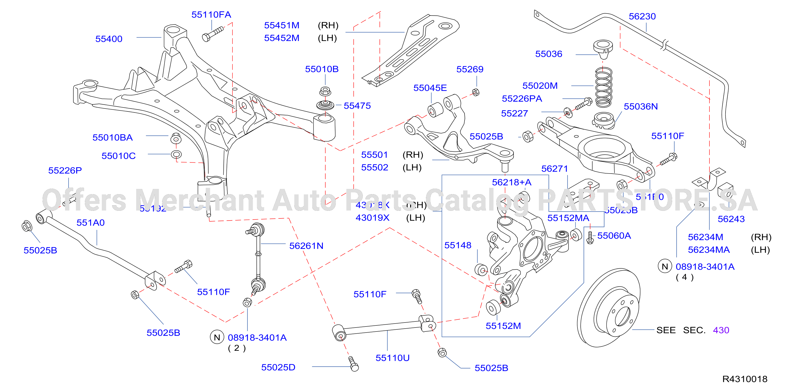 Rear Suspension Member Parts