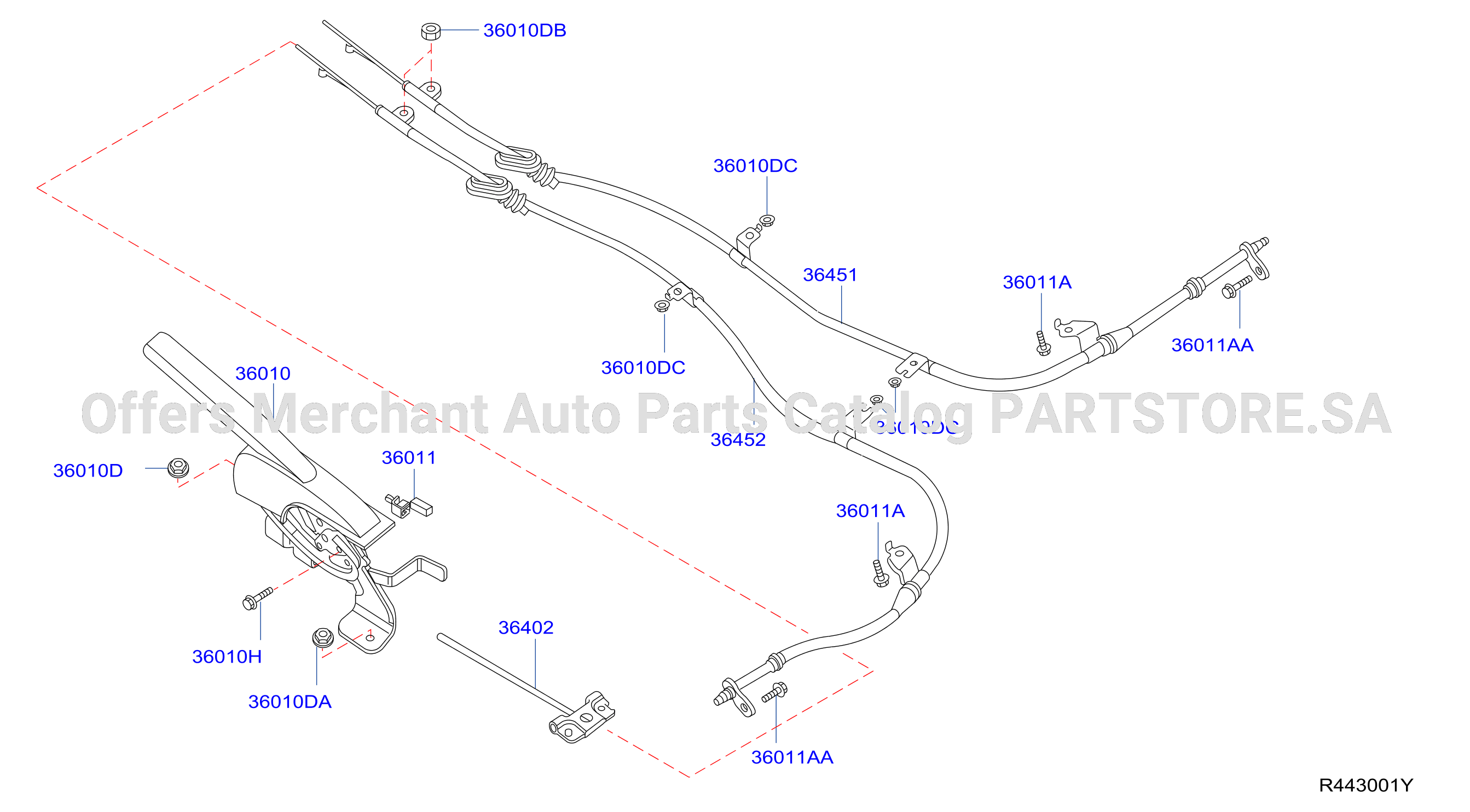 Parking Brake Control Ctr Console