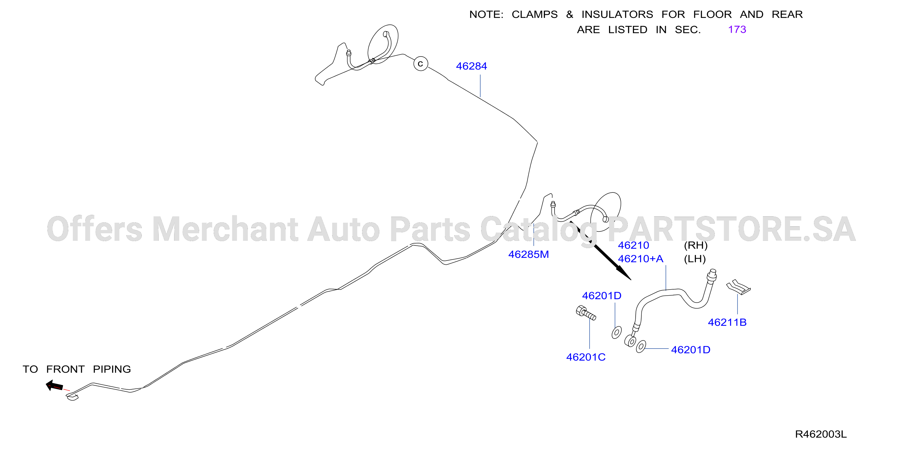 Brake Piping Control Clamp Insulator