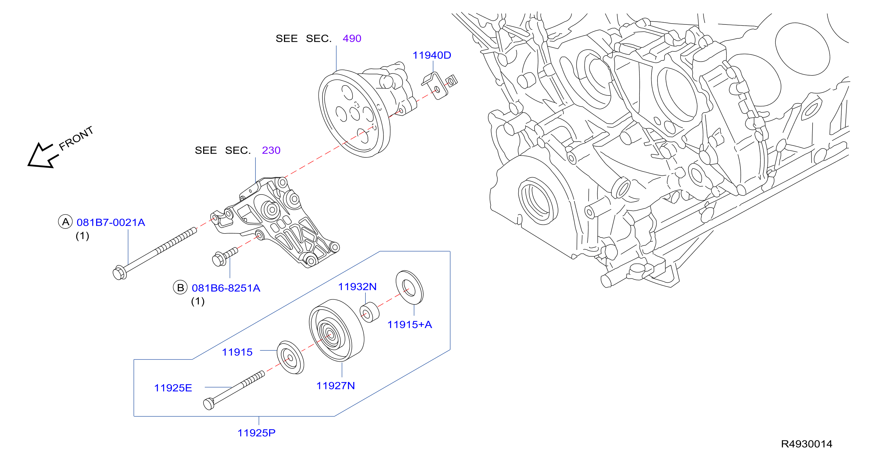 Power Steering Pump Mounting Power Steering Pump Mounting