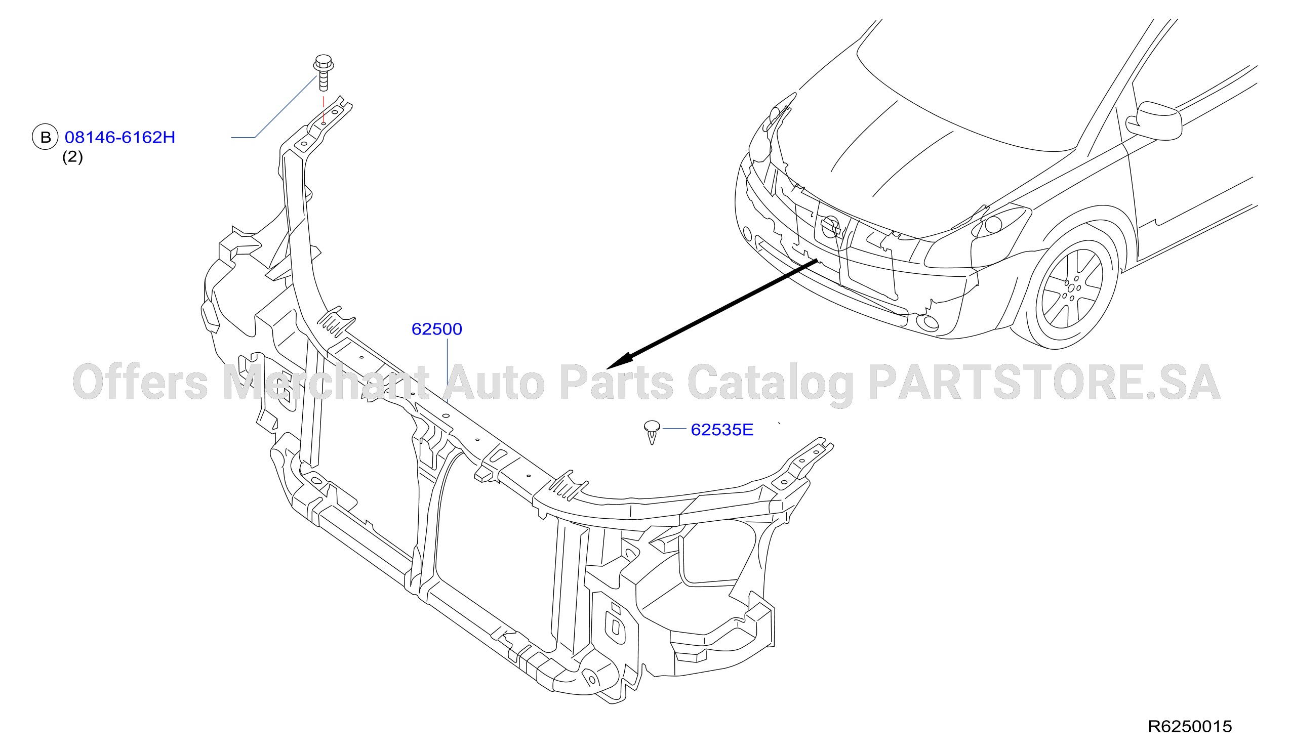 Front Apron Radiator Core Support Front Apron Radiator Core Supt