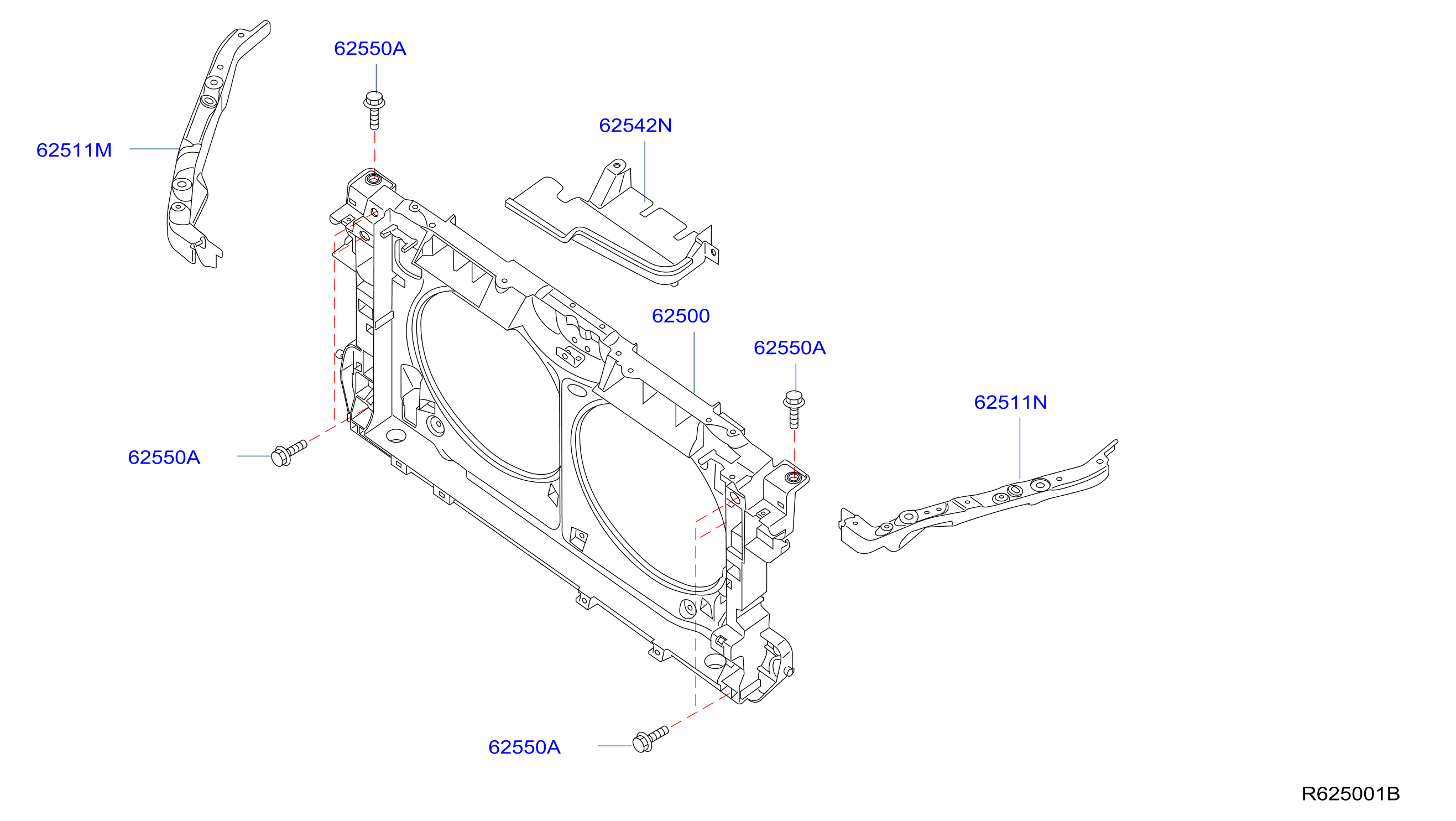 Front Apron Radiator Core Support Front Apron Radiator Core Supt