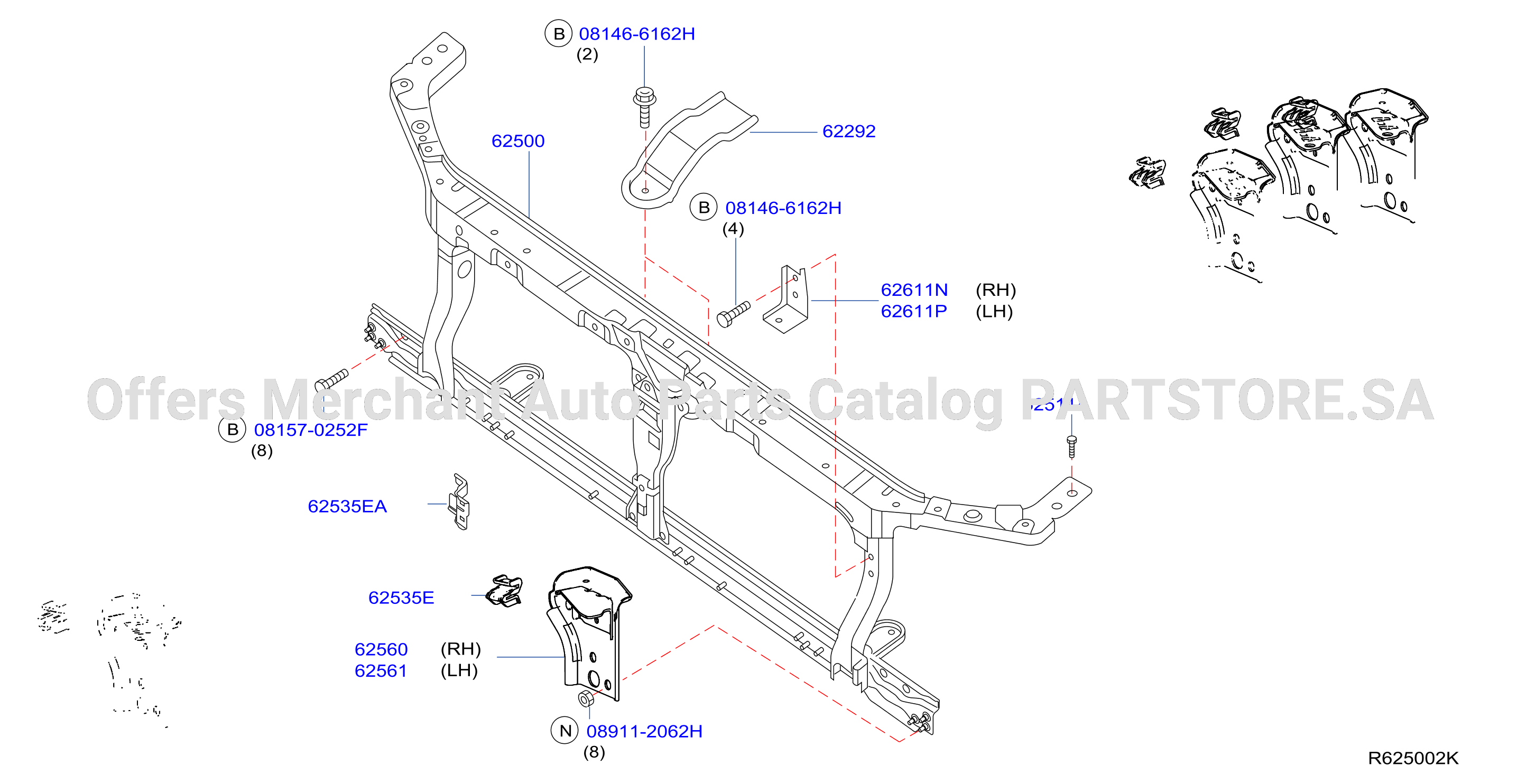 Front Apron Radiator Core Support