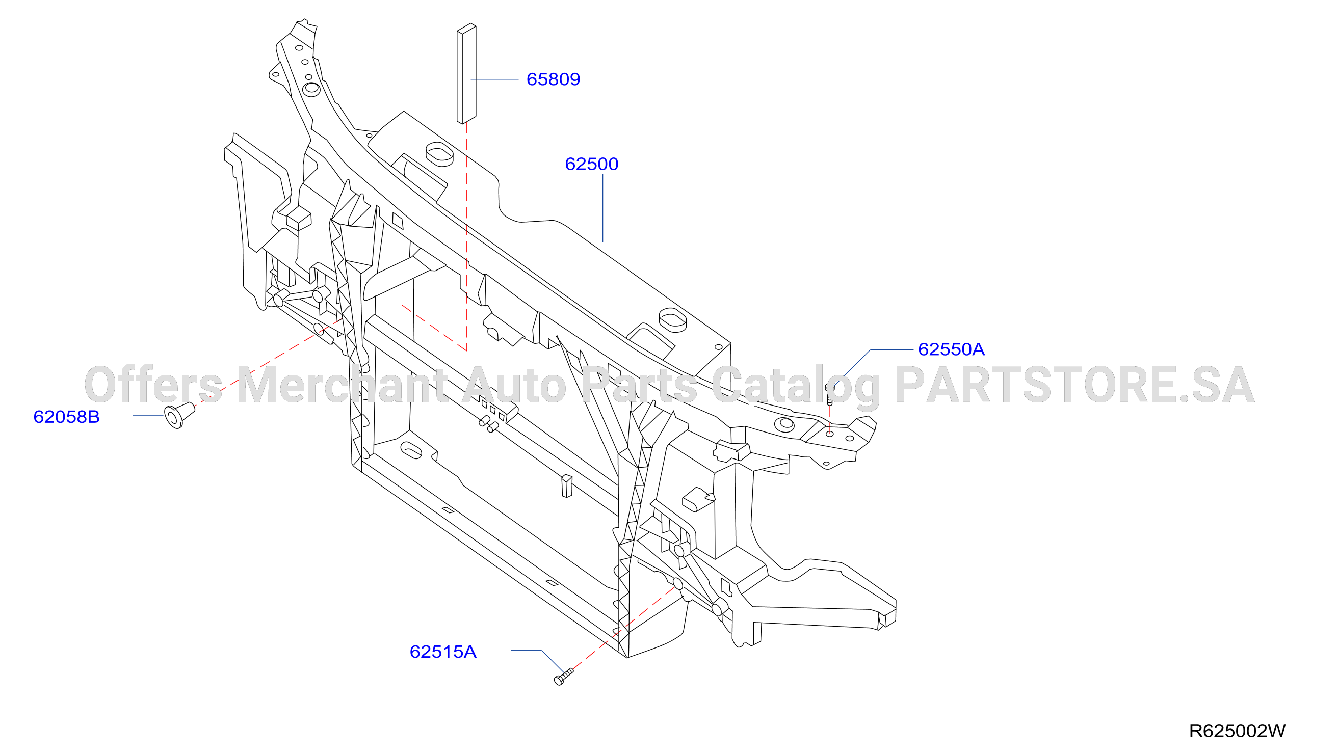 Front Apron Radiator Core Support