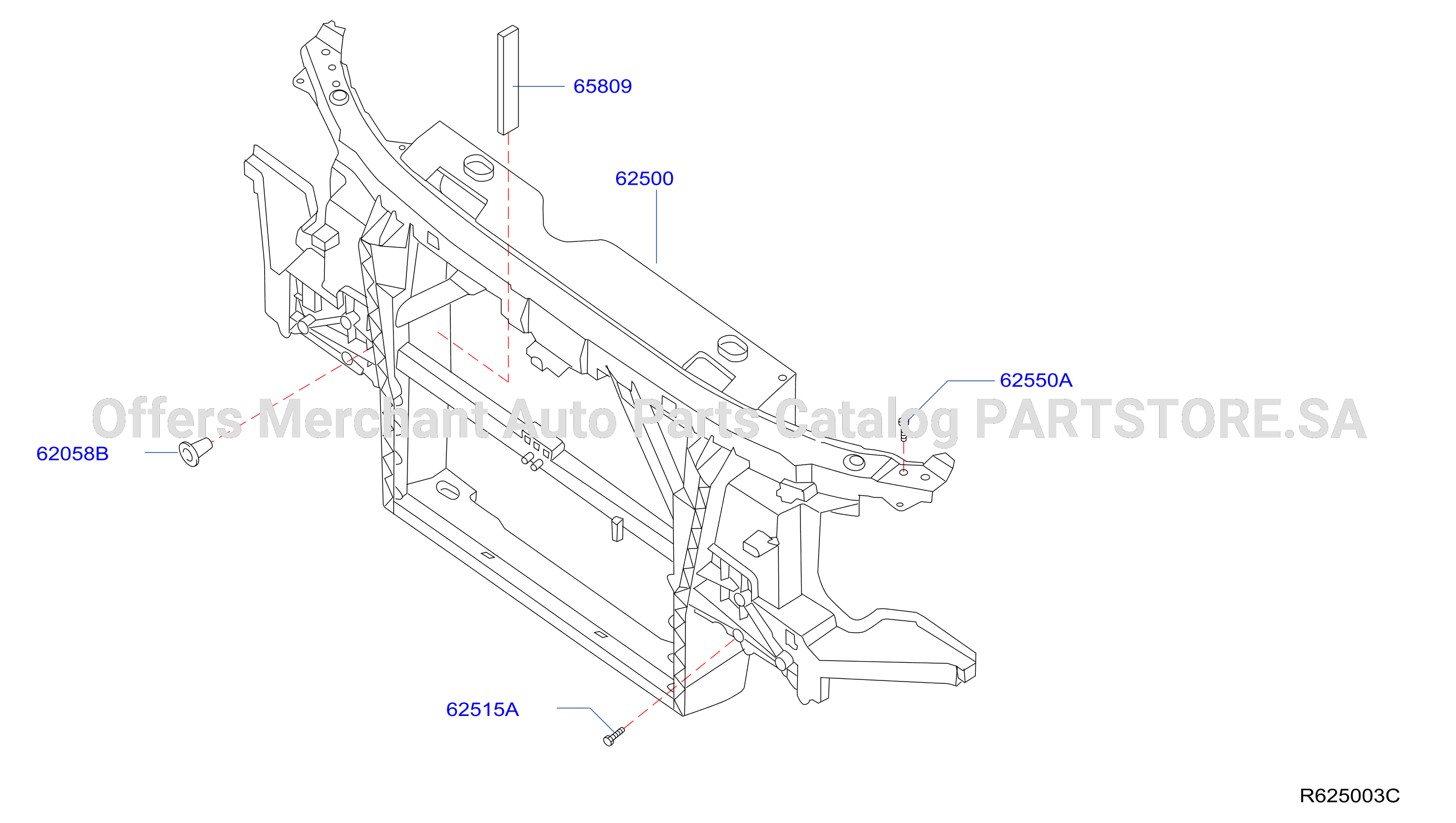Front Apron Radiator Core Support Front Apron Radiator Core Supt