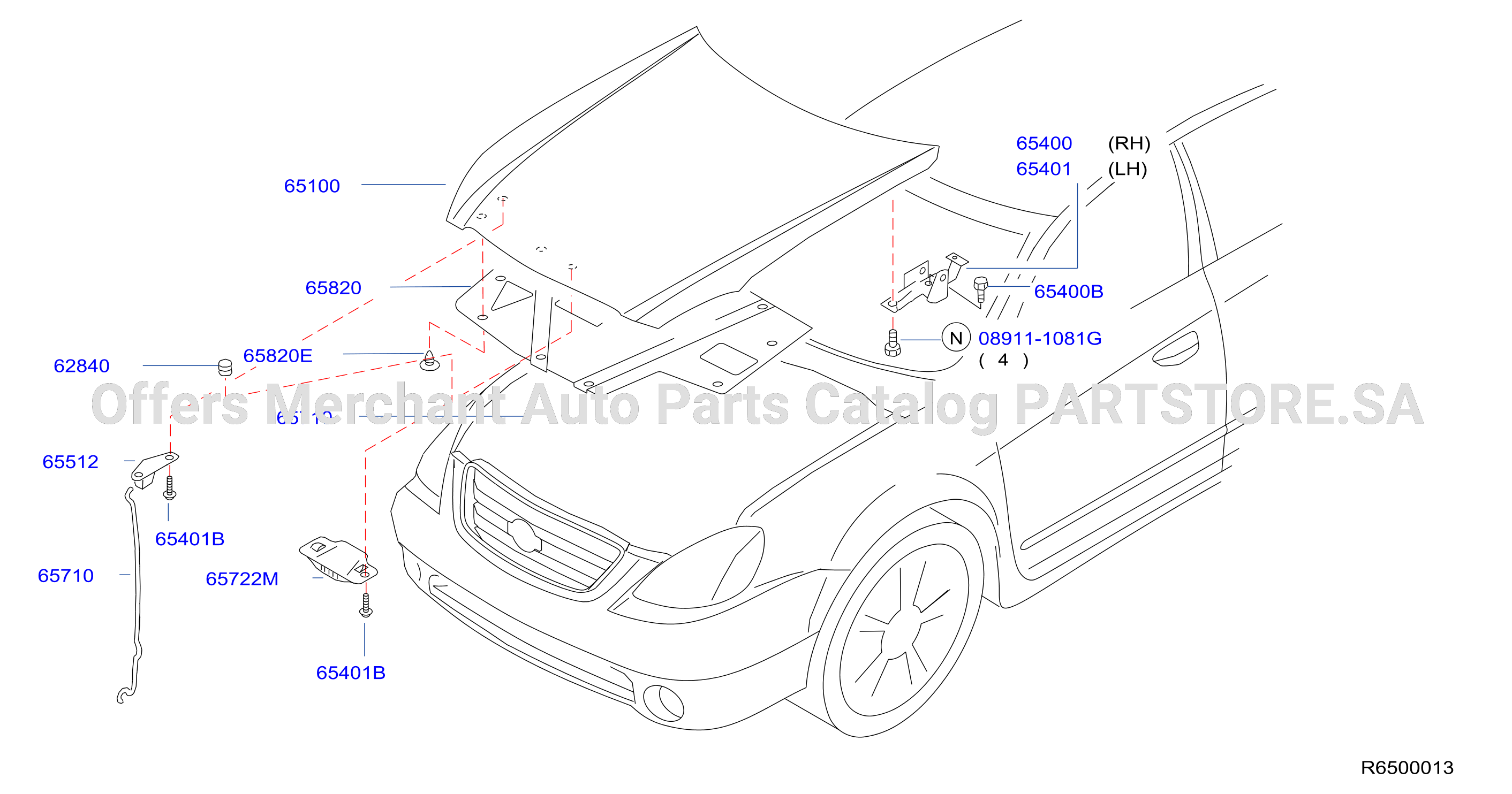 Hood Panel Hinge Fitting