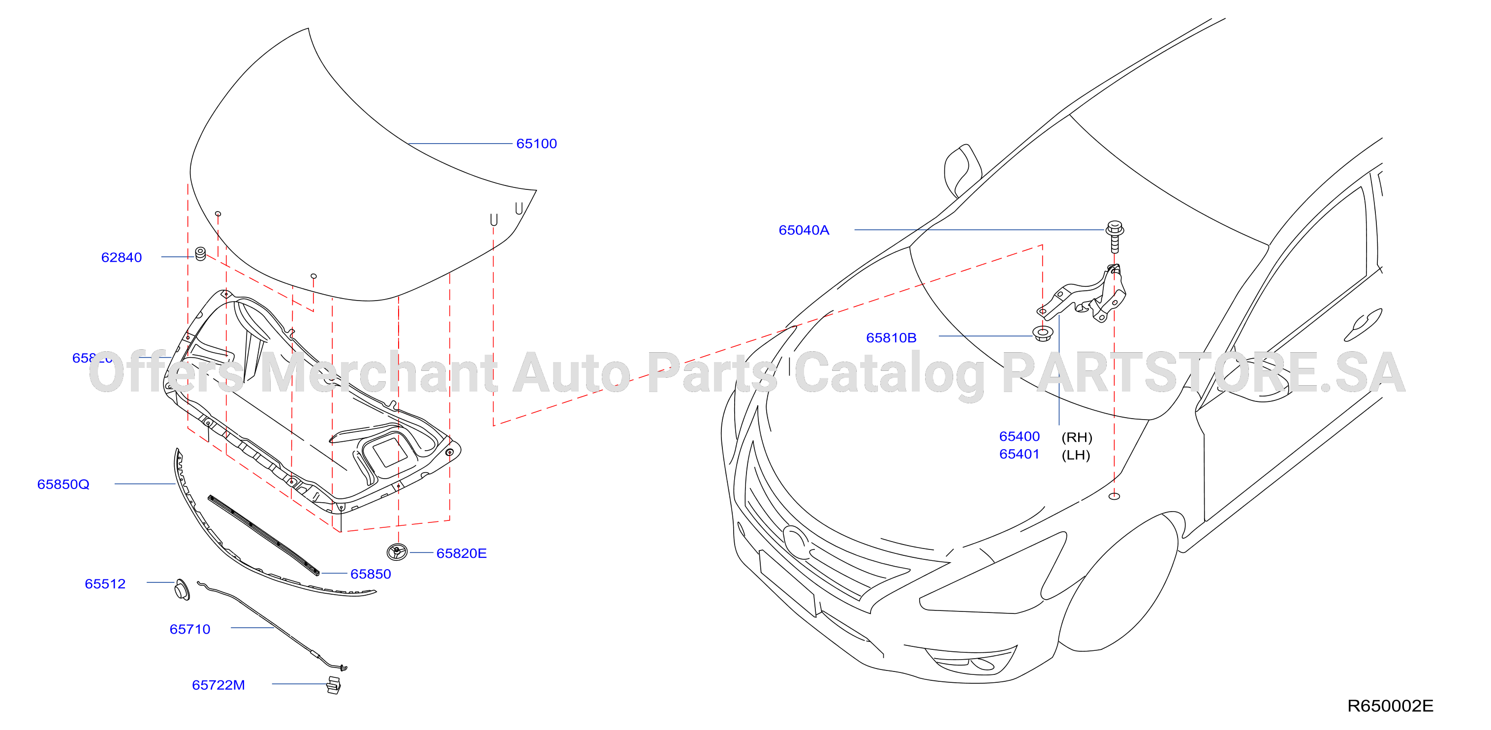 Hood Panel Hinge Fitting