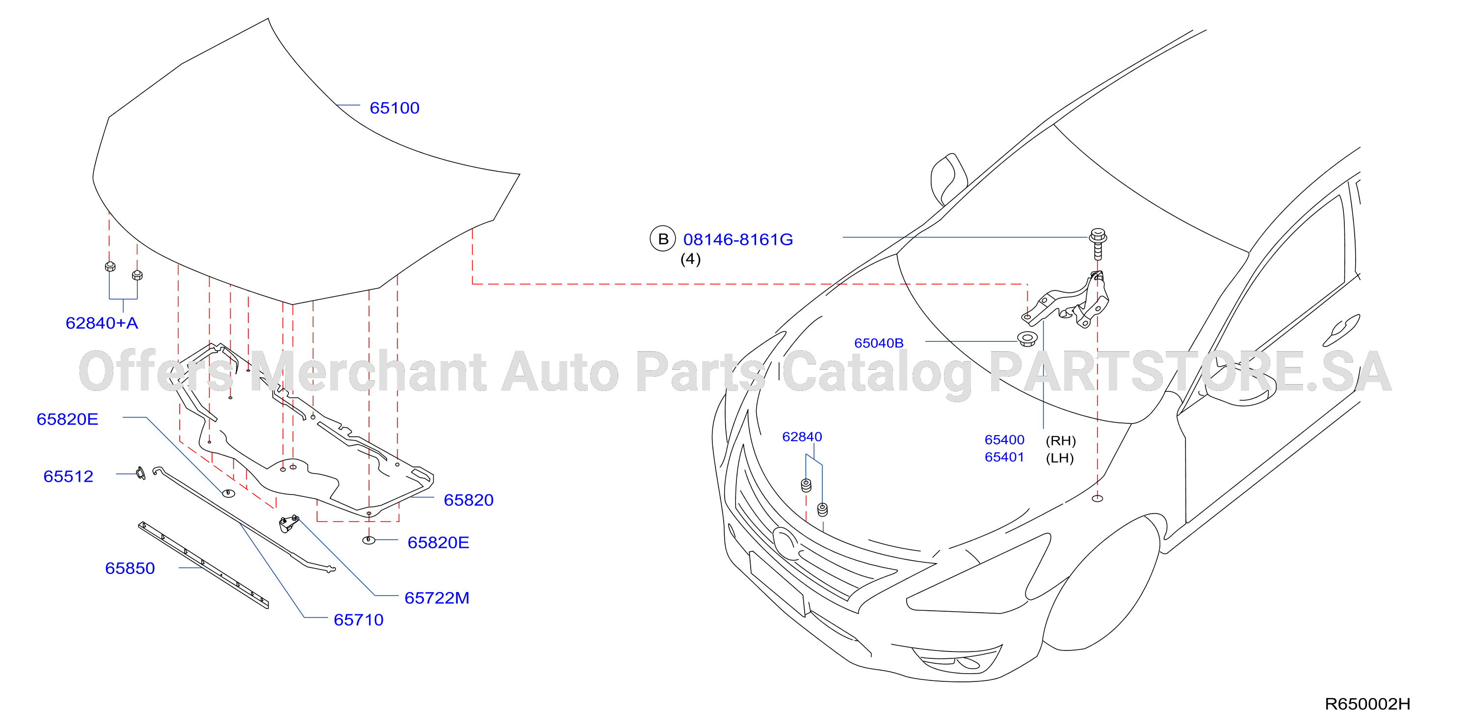 Hood Panel Hinge Fitting