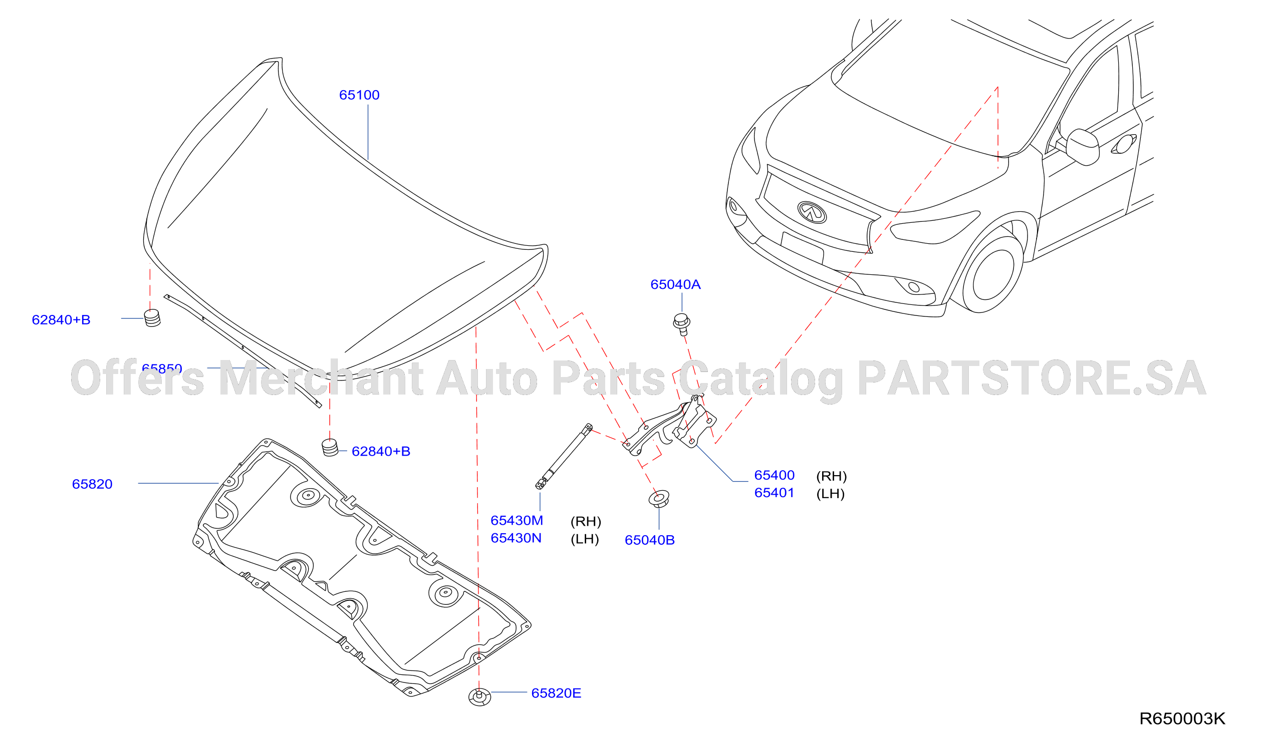 Hood Panel Hinge Fitting