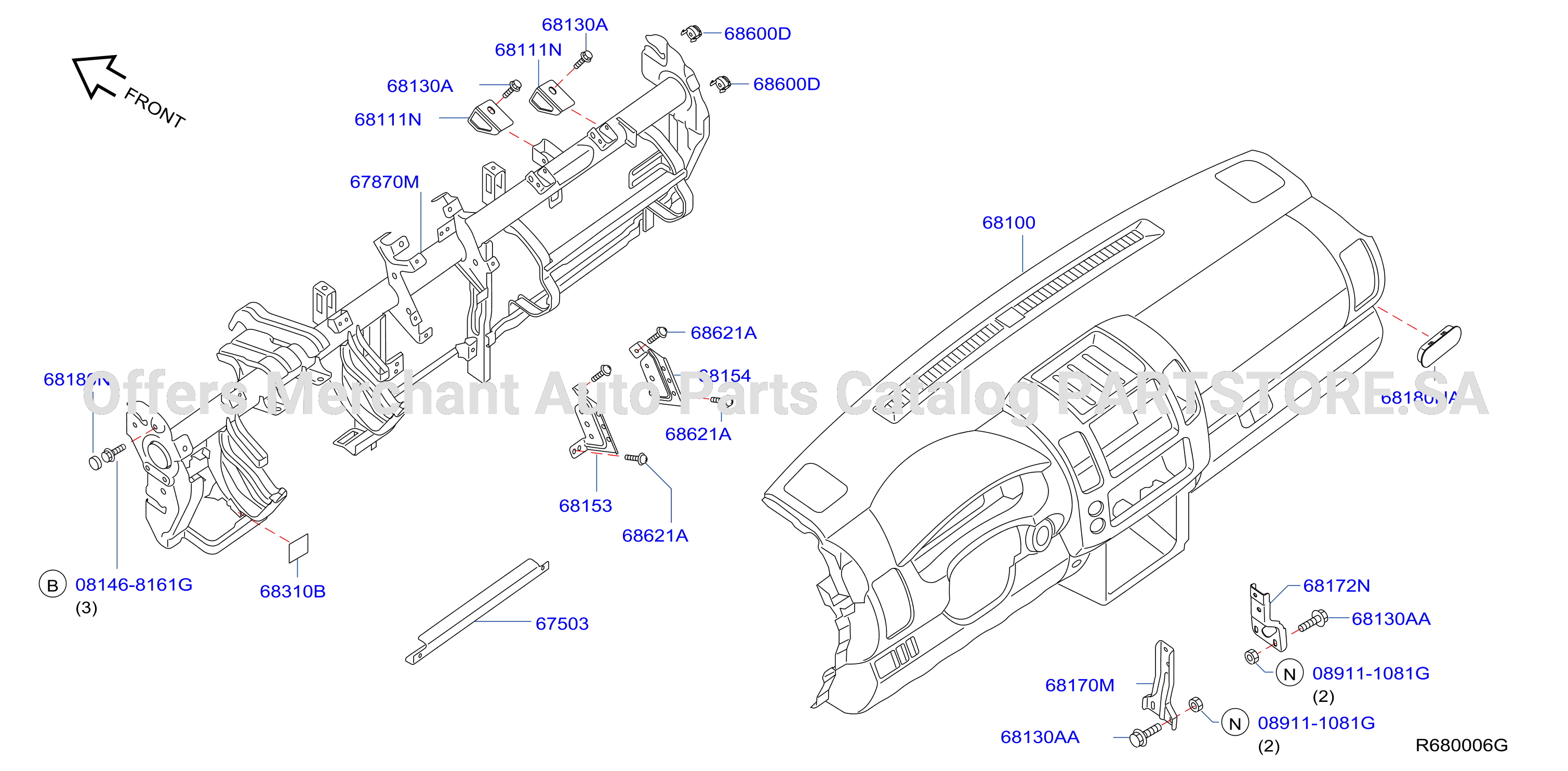 Instrument Panel Pad Cluster Lid Inst Fitting