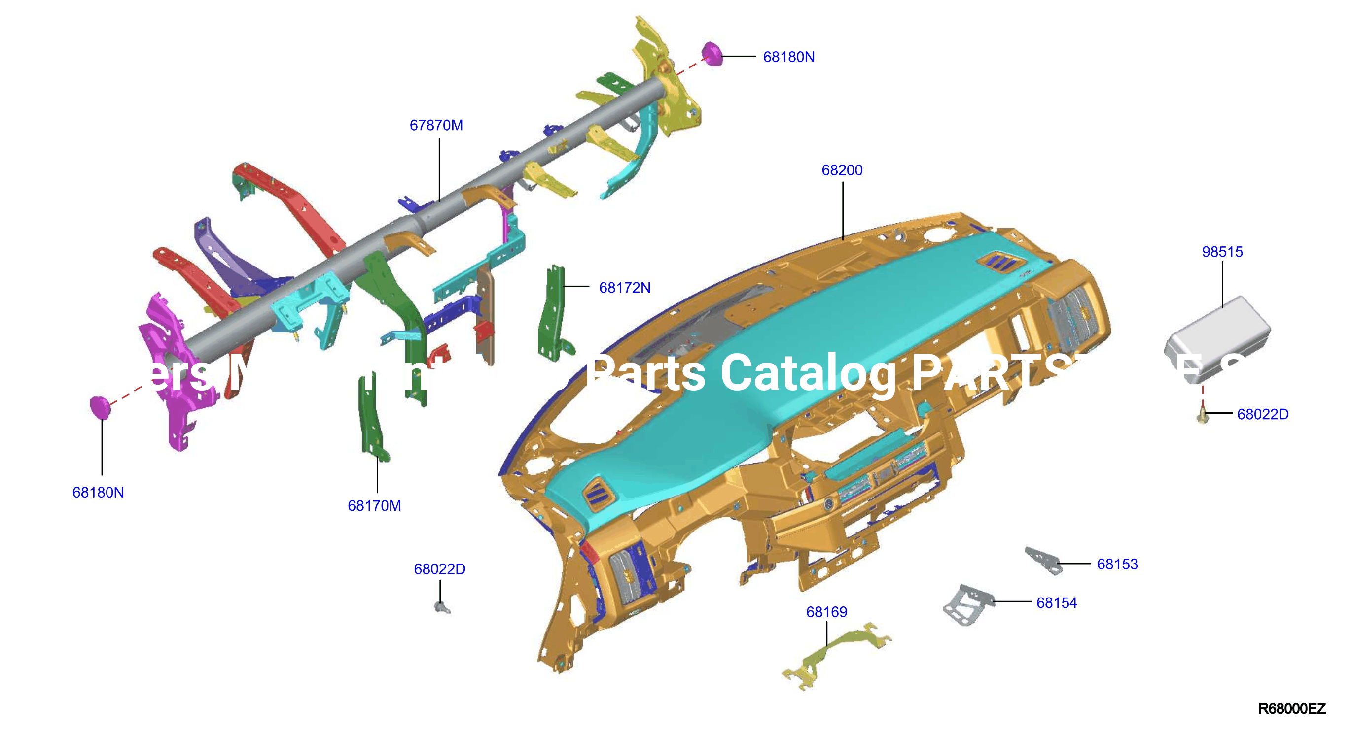 Instrument Panel Pad Cluster Lid Inst Fitting
