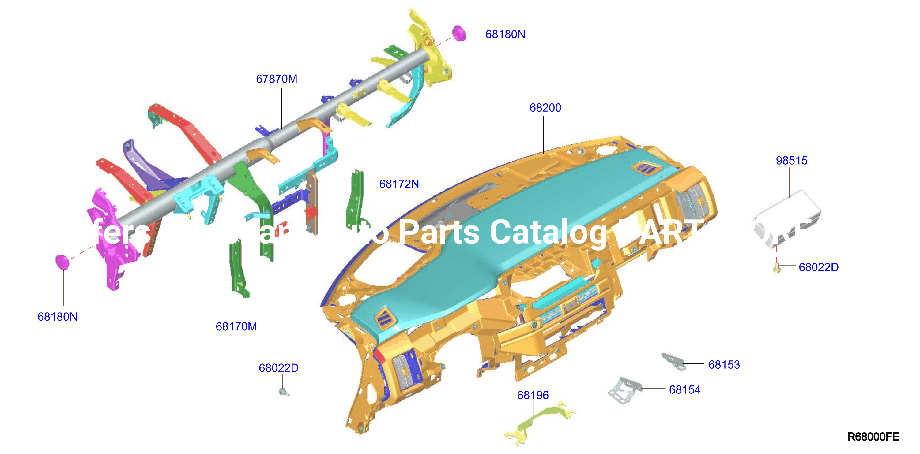 Instrument Panel Pad Cluster Lid Inst Fitting