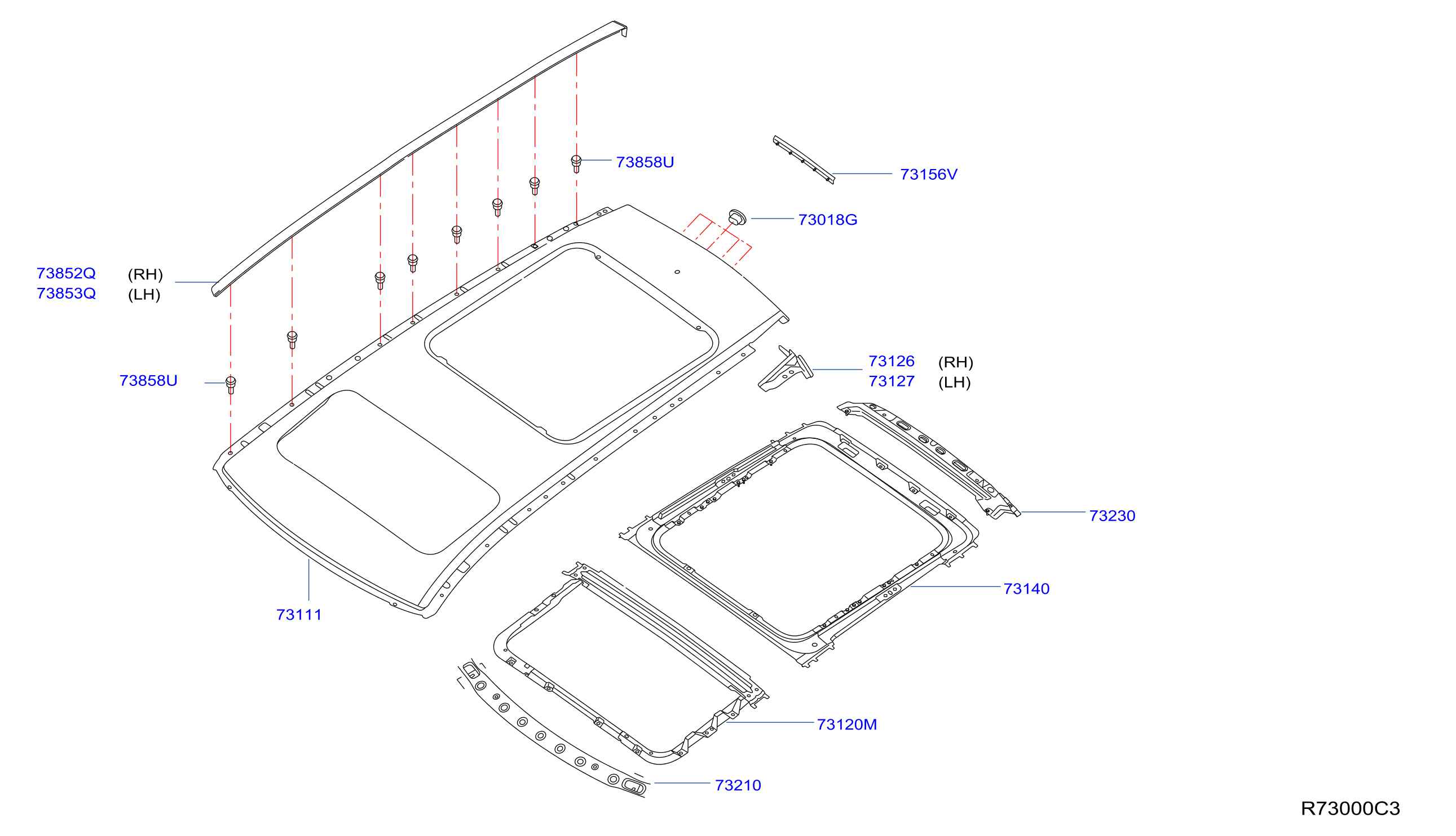 Roof Panel Fitting Sun Roof