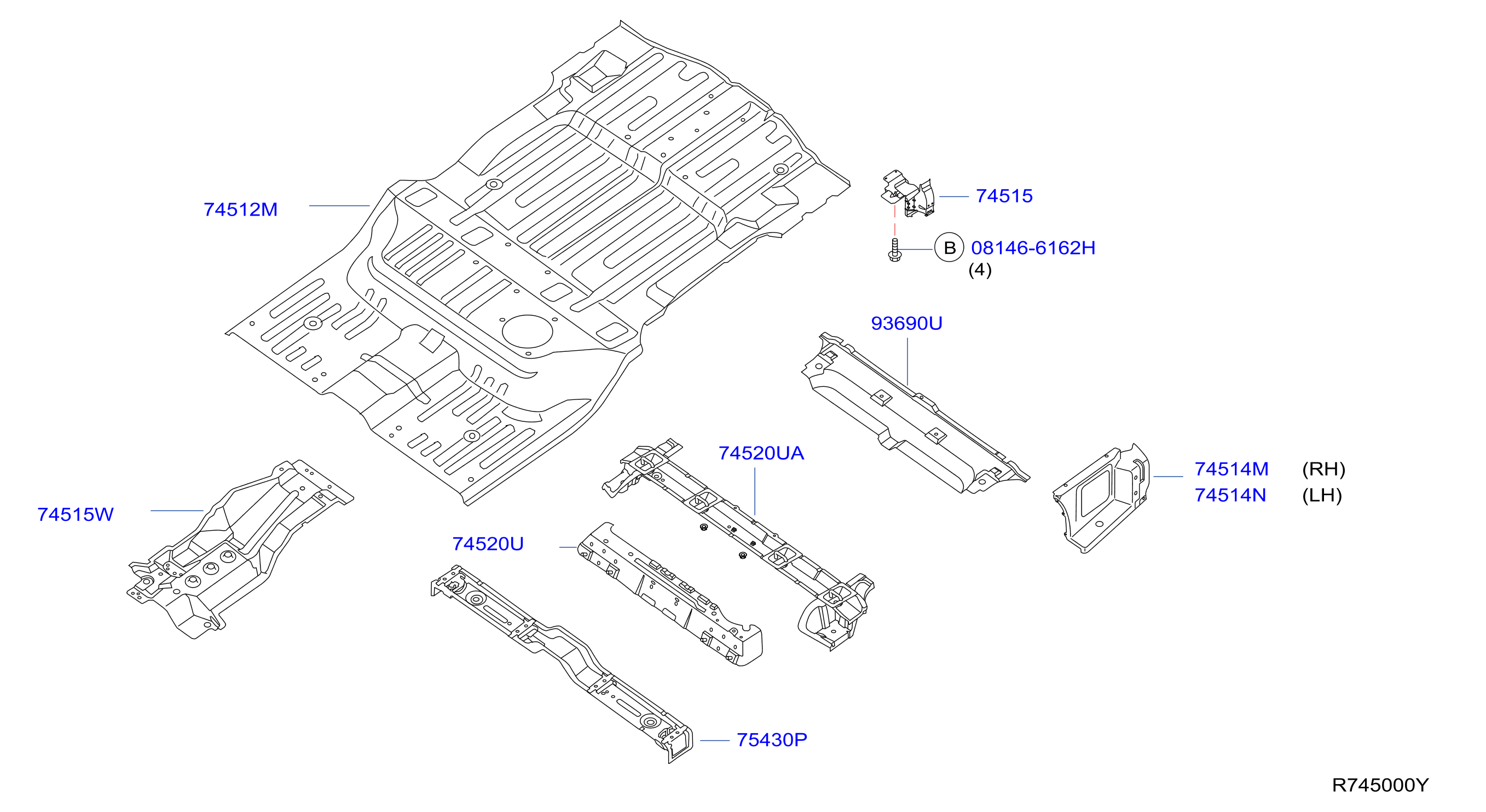 Floor Panel Rear Floor Panel