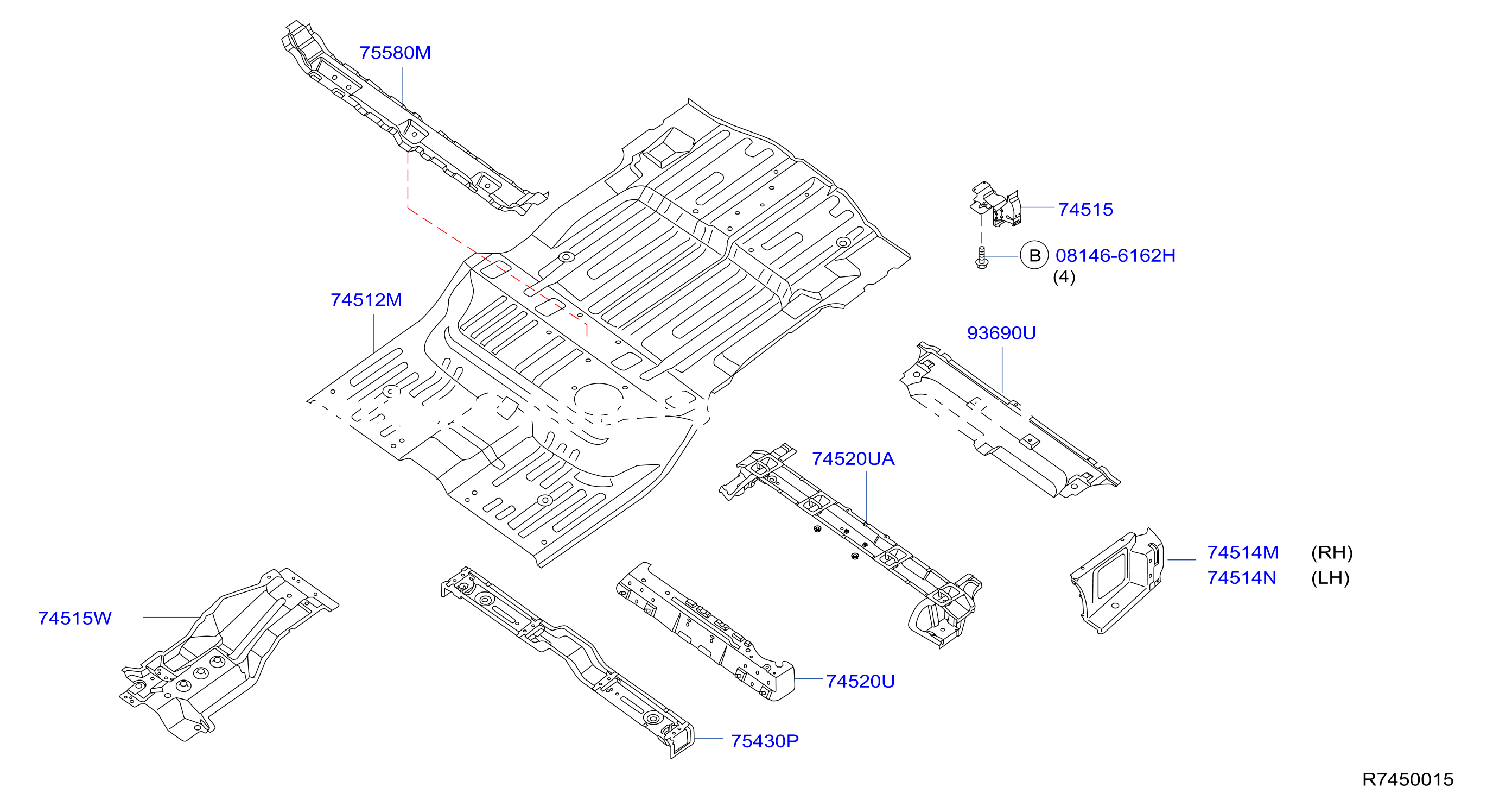 Floor Panel Rear Floor Panel