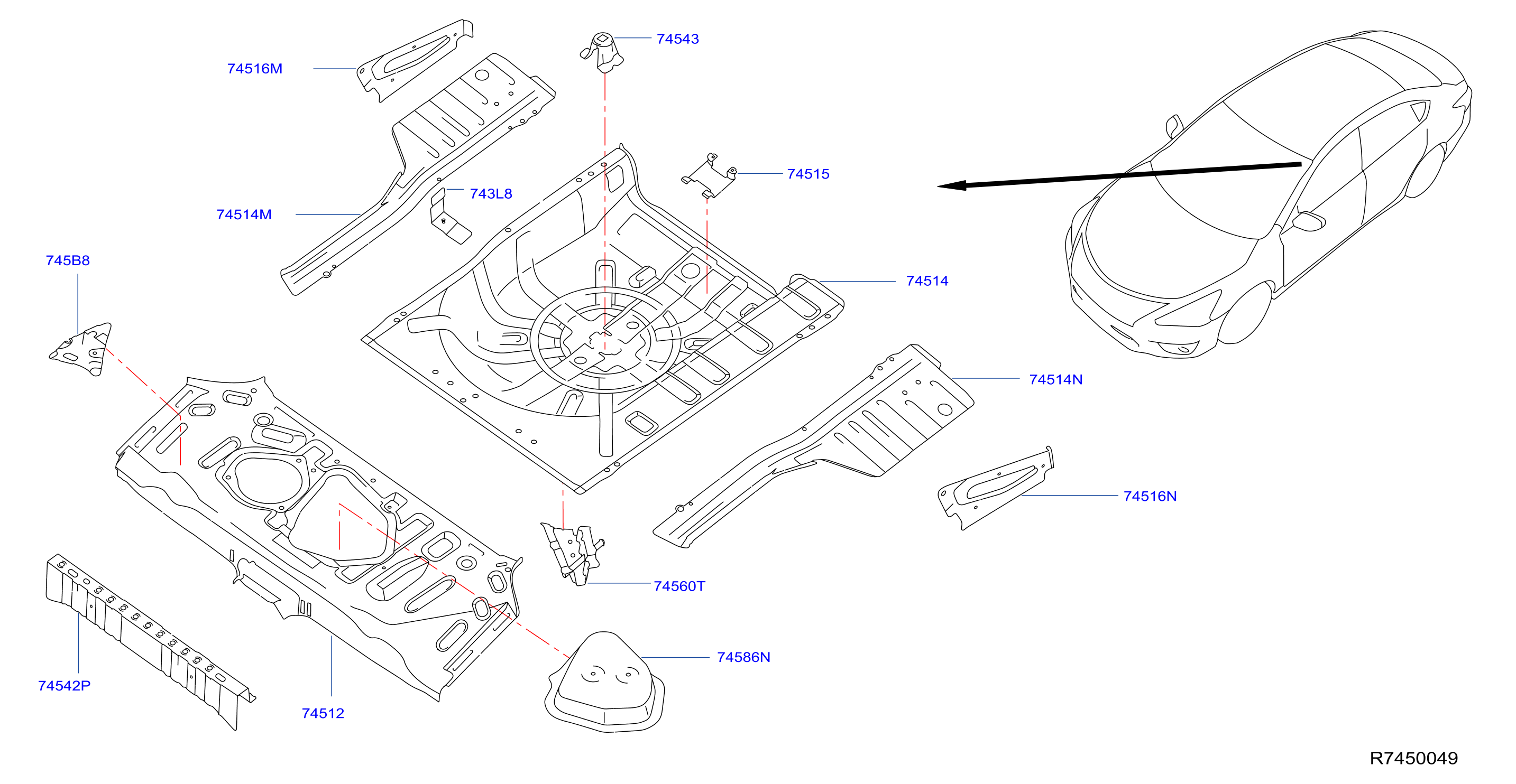 Floor Panel Rear Floor Panel Turbo Only