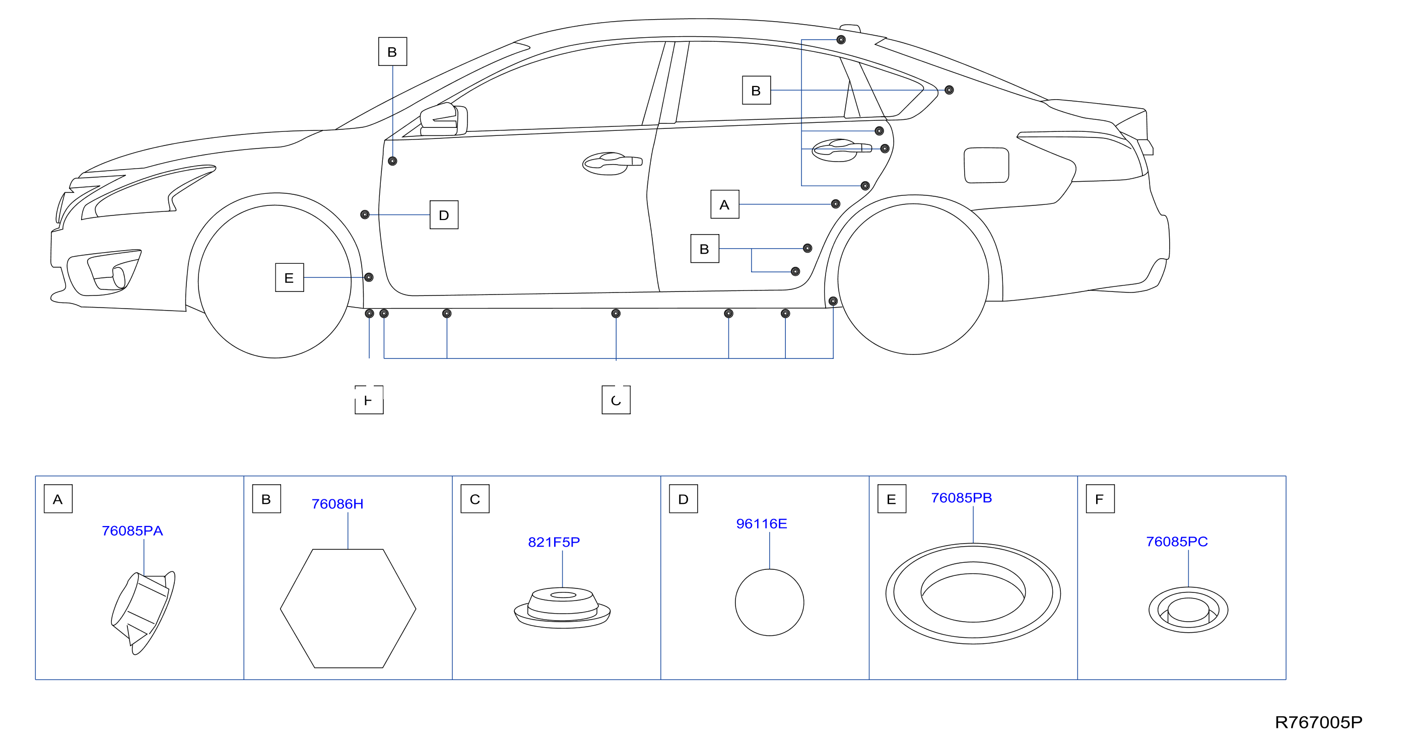 Body Side Fitting Plugs