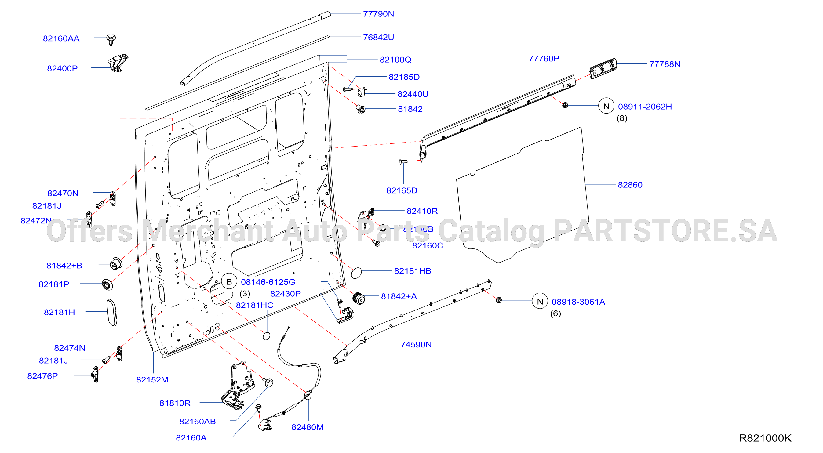 Slide Door Panel Fitting