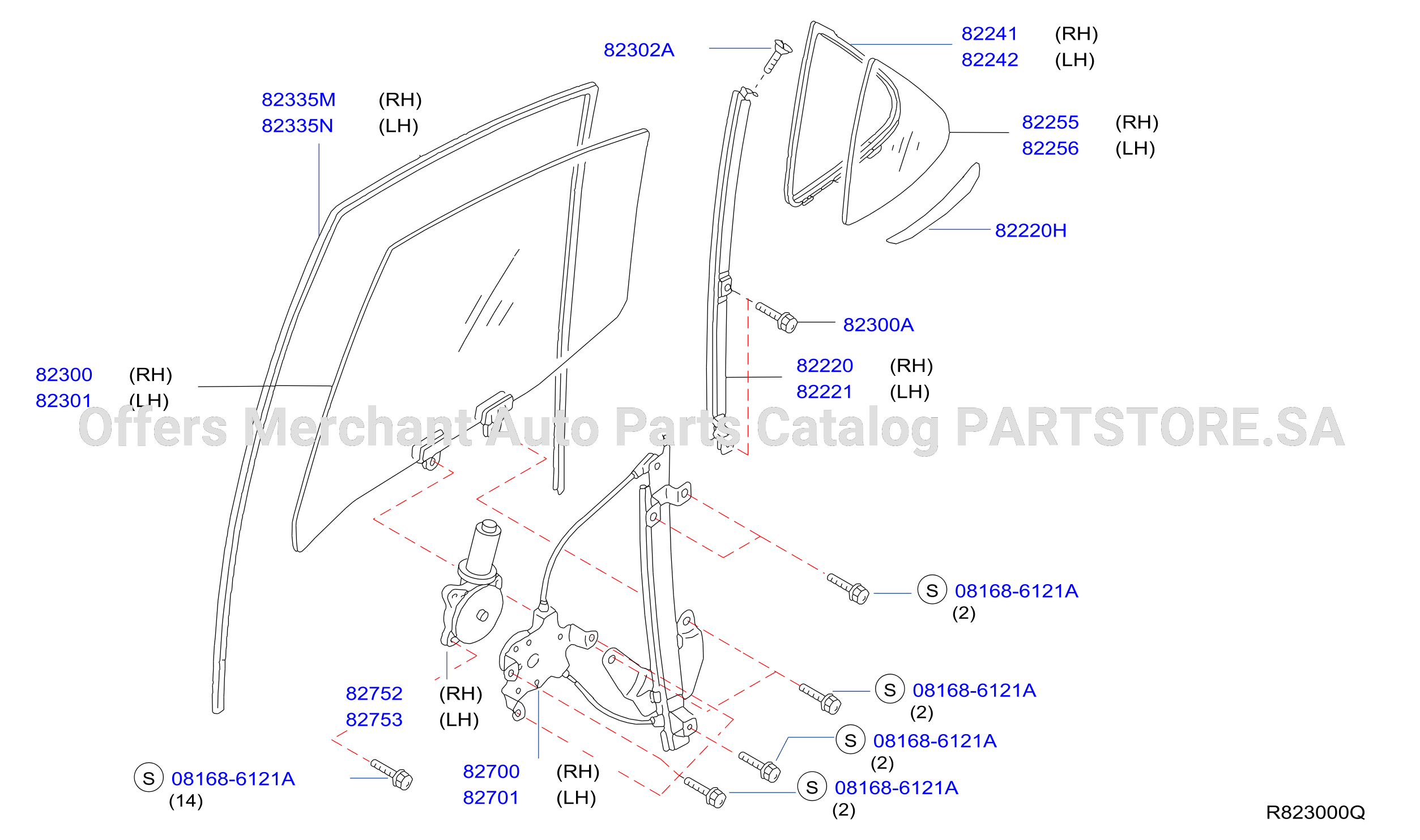 Rear Door Window Regulator