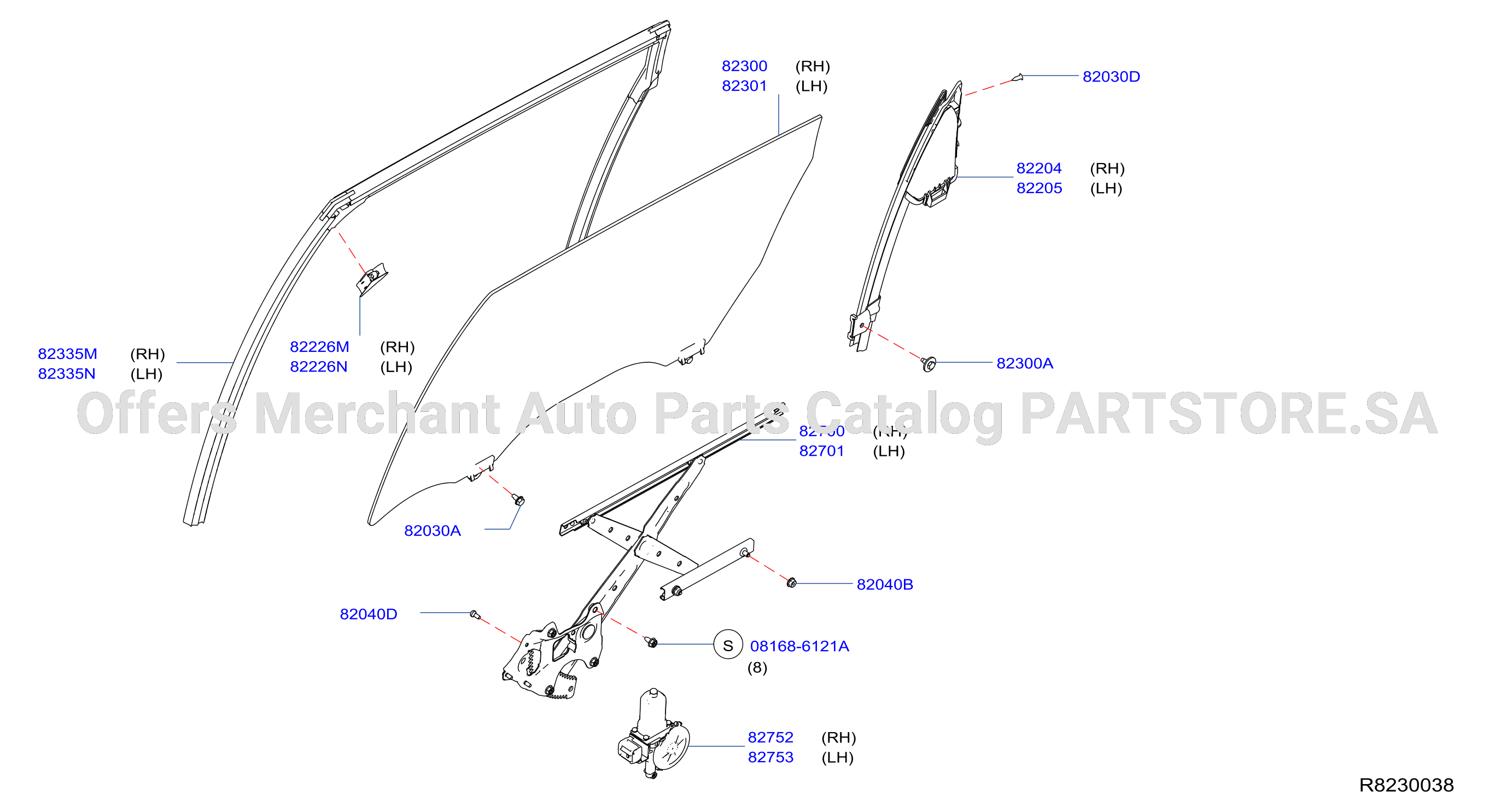 Rear Door Window Regulator