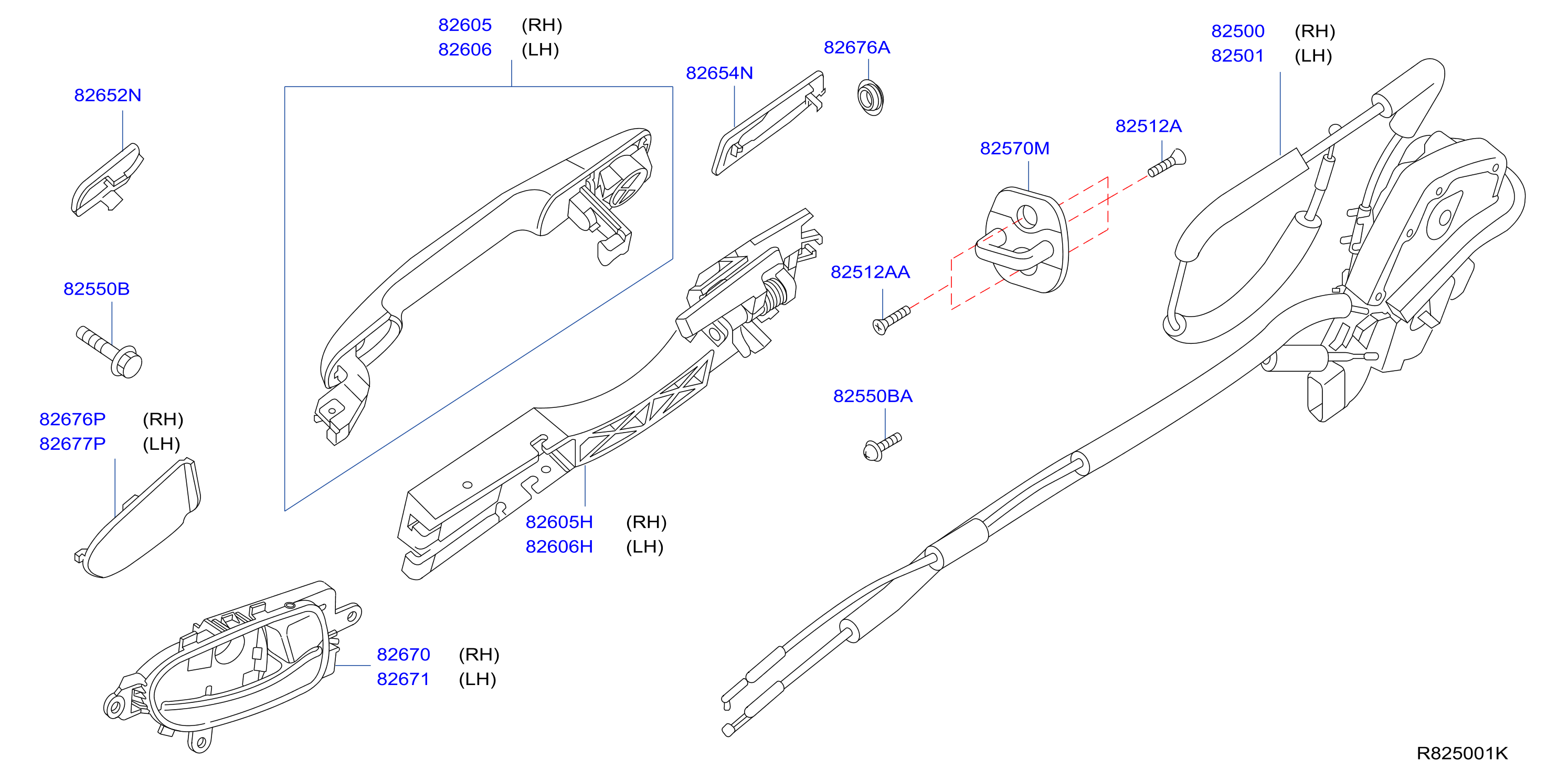 Rear Door Lock Handle