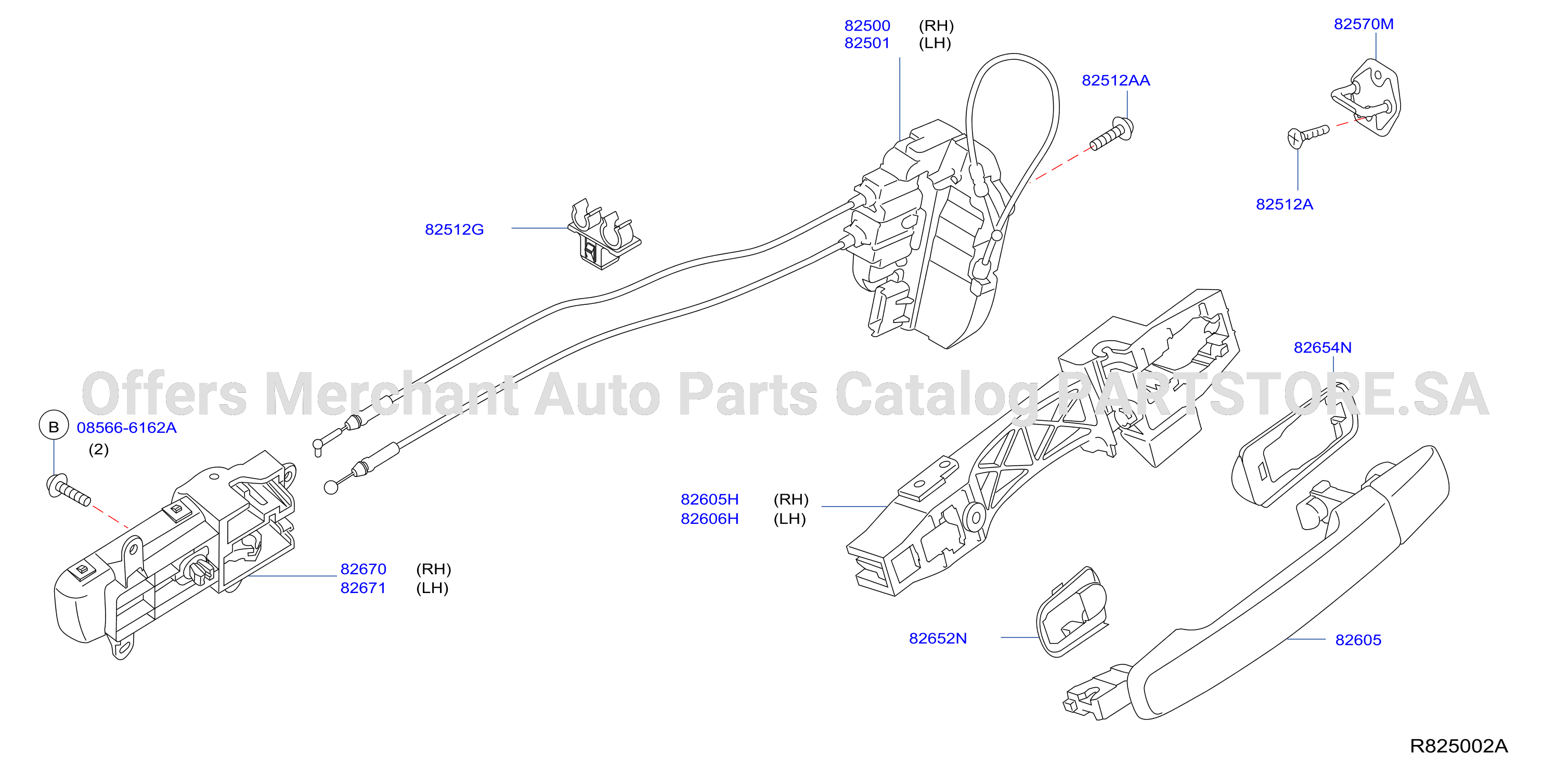 Rear Door Lock Handle